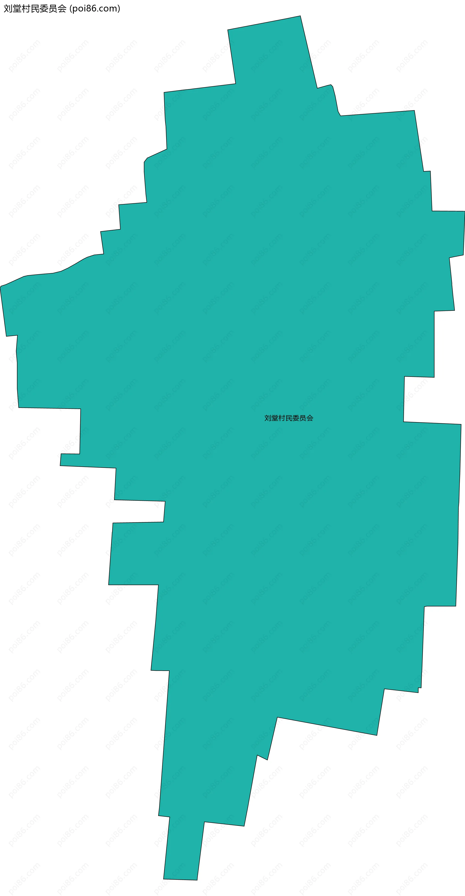 刘堂村民委员会边界地图