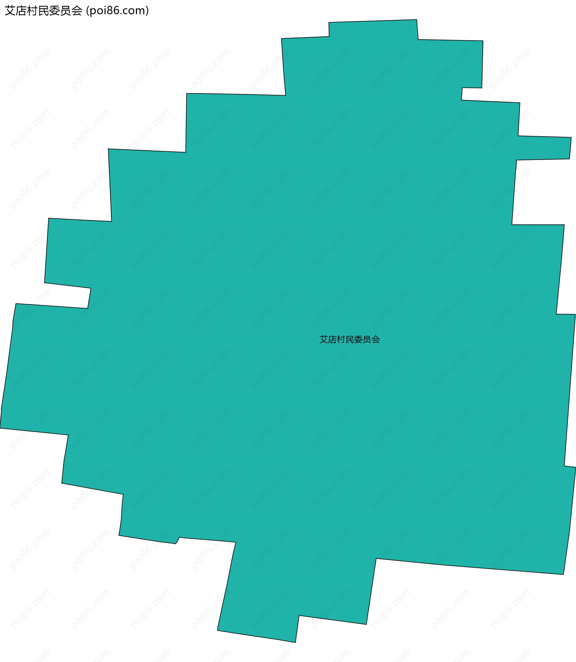 艾店村民委员会边界地图