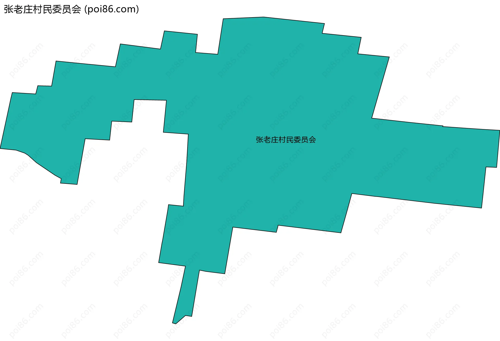 张老庄村民委员会边界地图