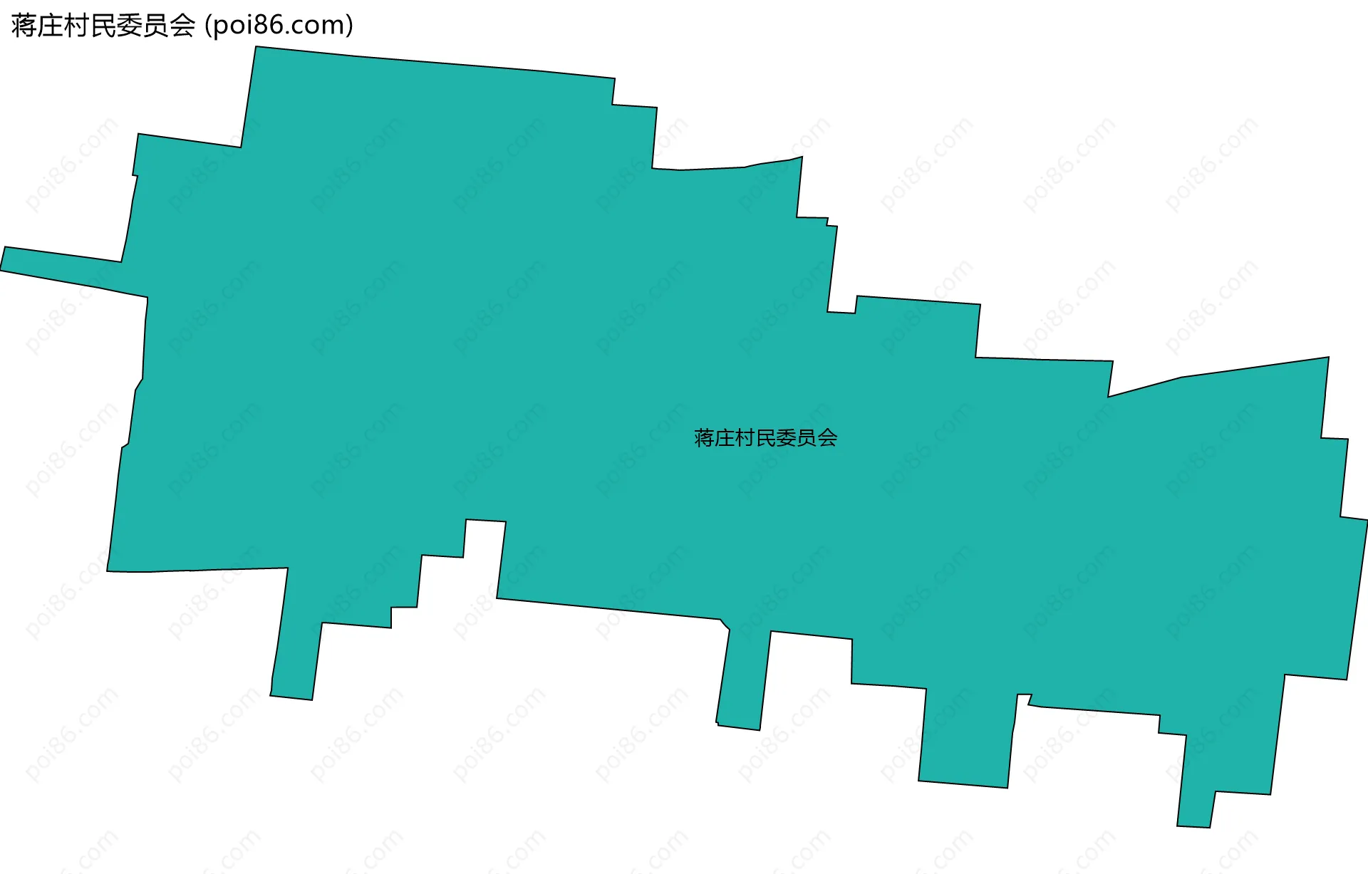蒋庄村民委员会边界地图