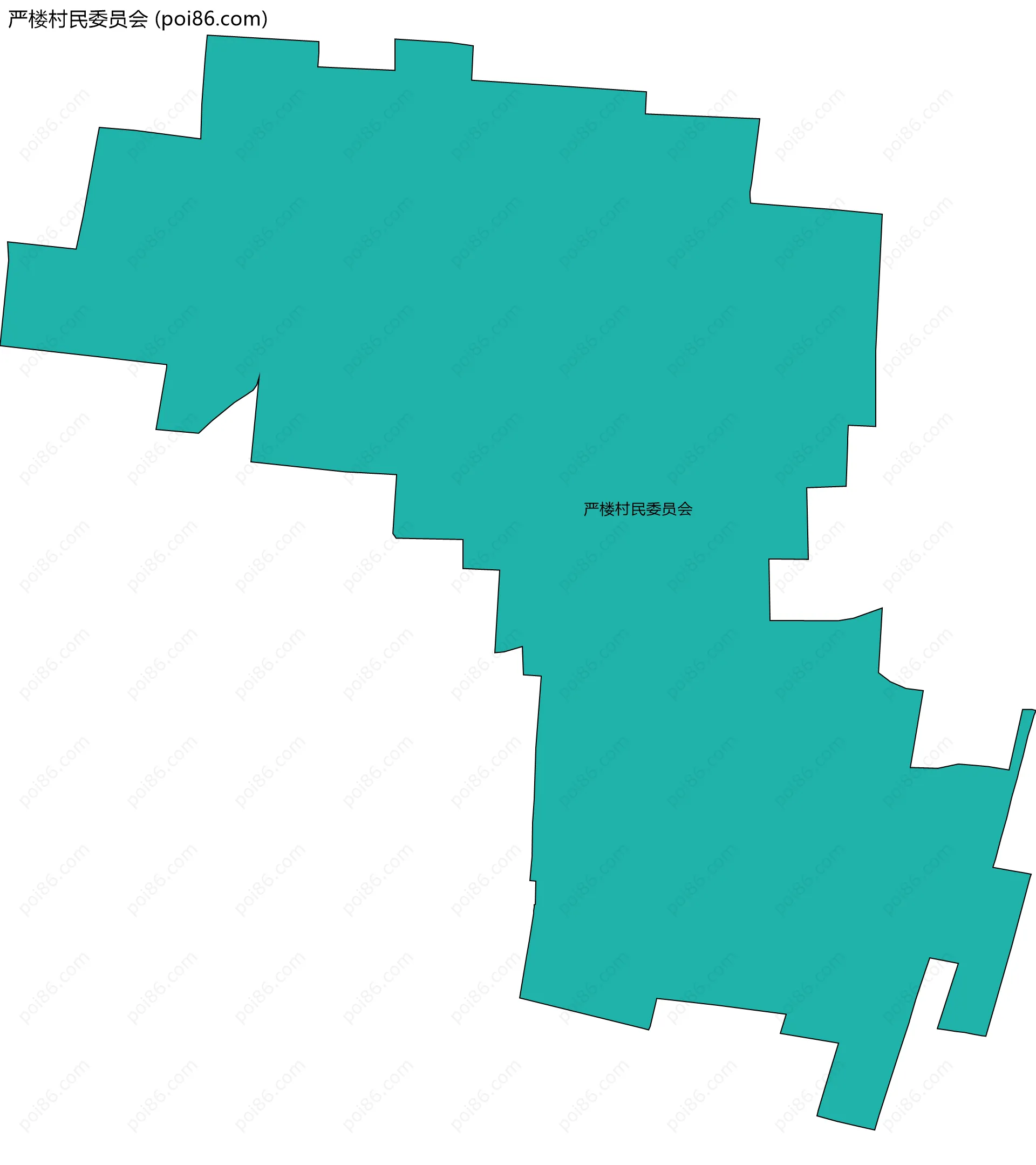 严楼村民委员会边界地图