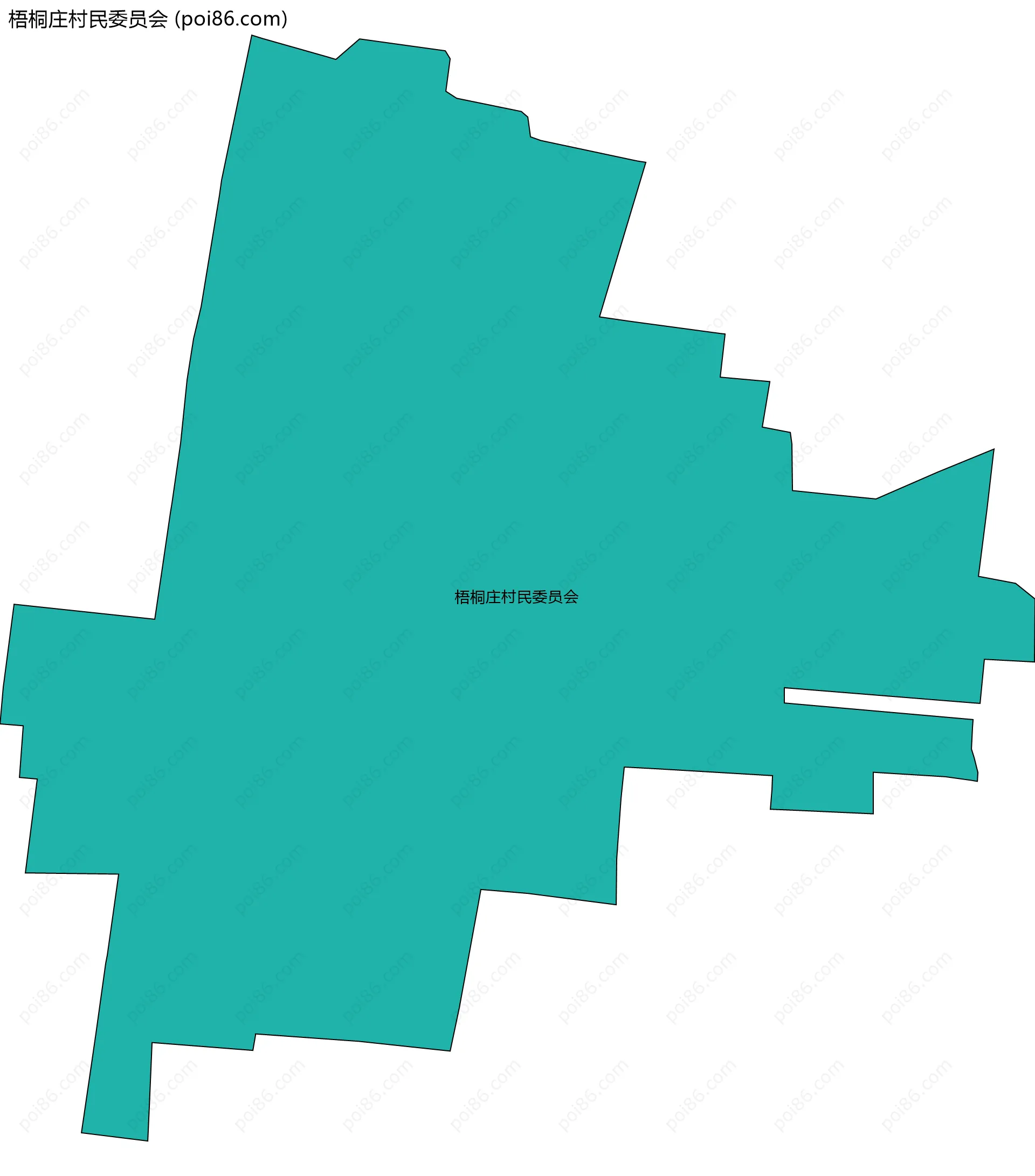 梧桐庄村民委员会边界地图
