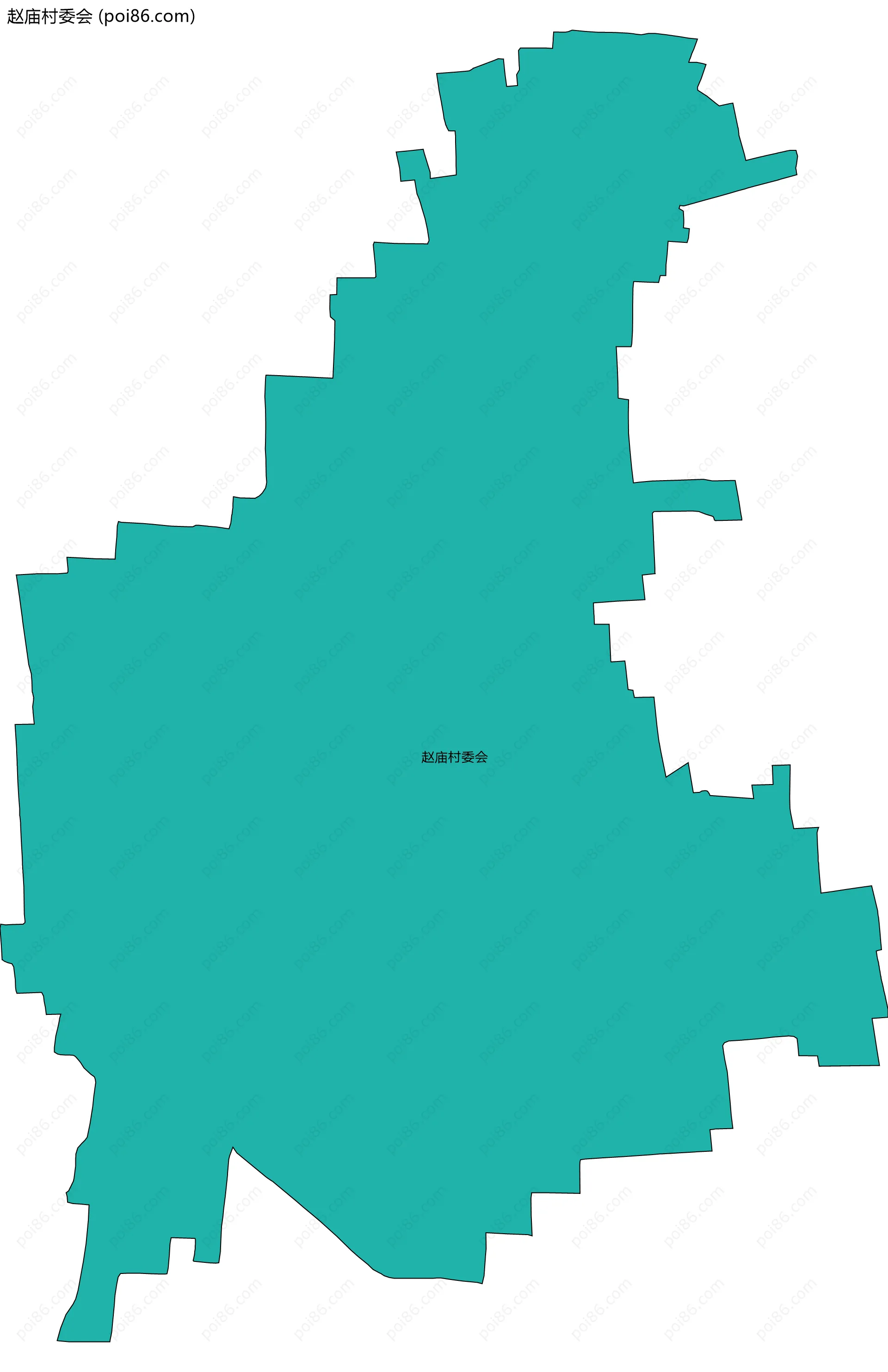 赵庙村委会边界地图