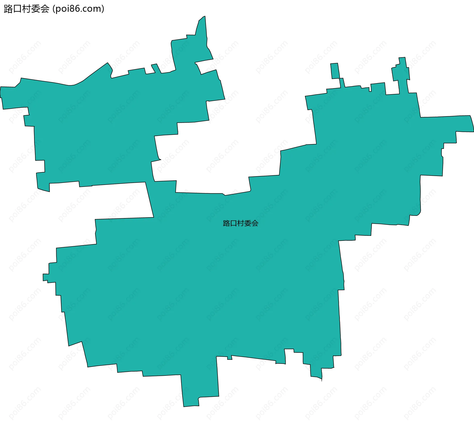 路口村委会边界地图
