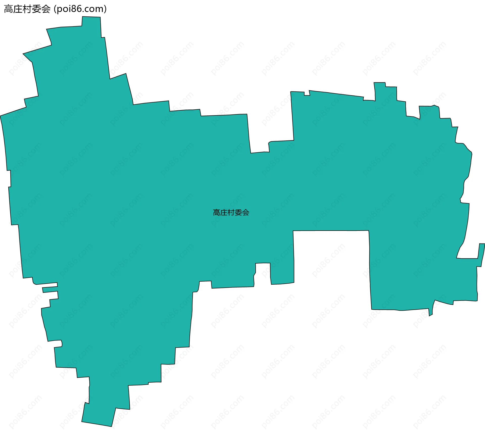 高庄村委会边界地图