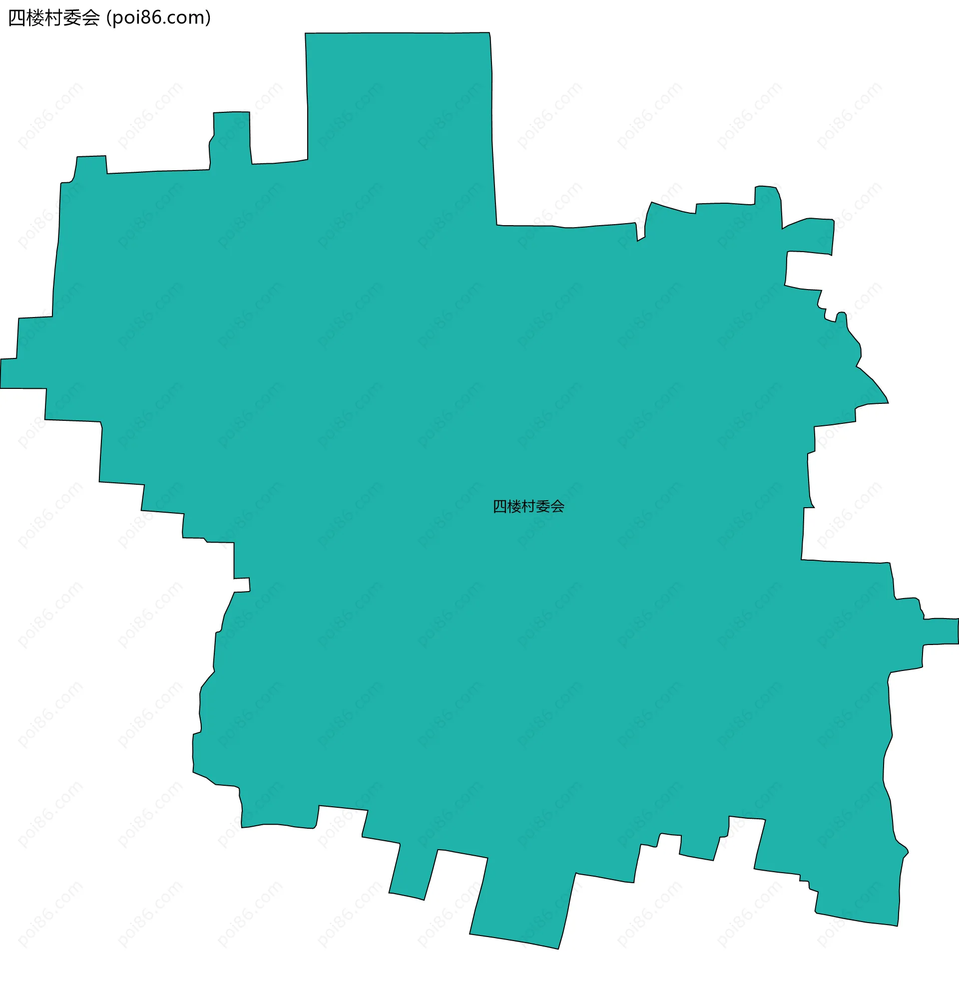 四楼村委会边界地图