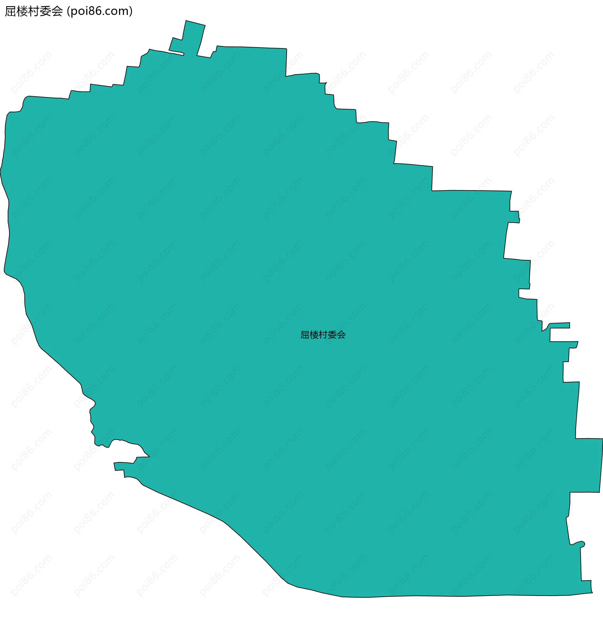 屈楼村委会边界地图