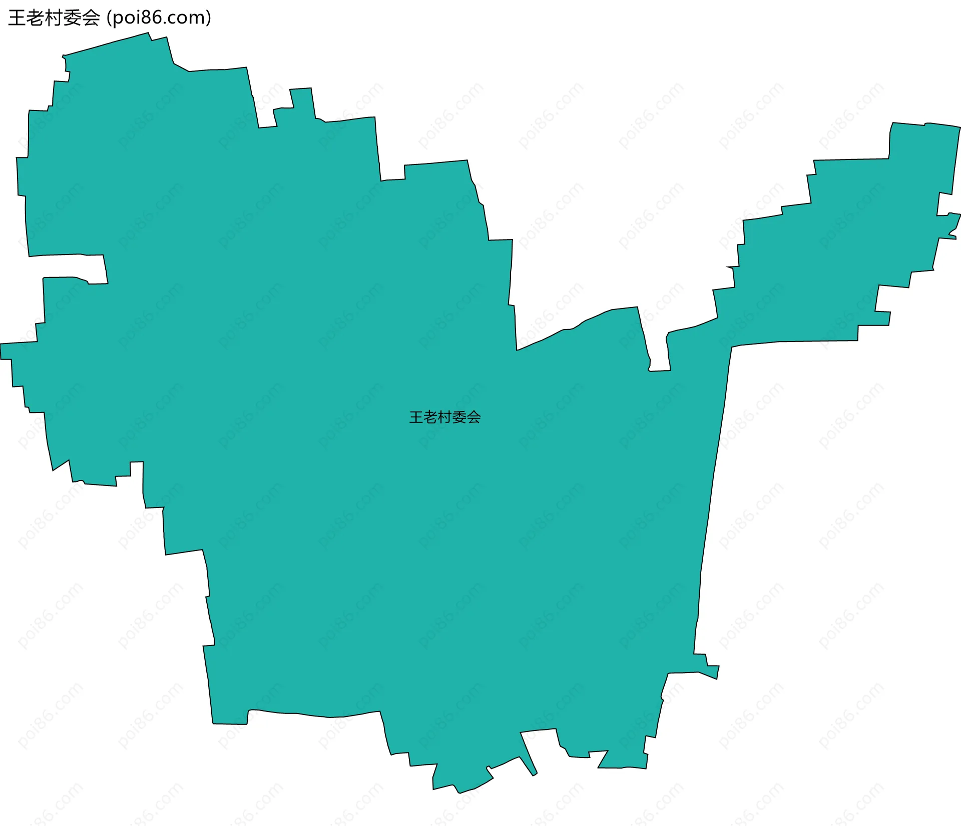 王老村委会边界地图