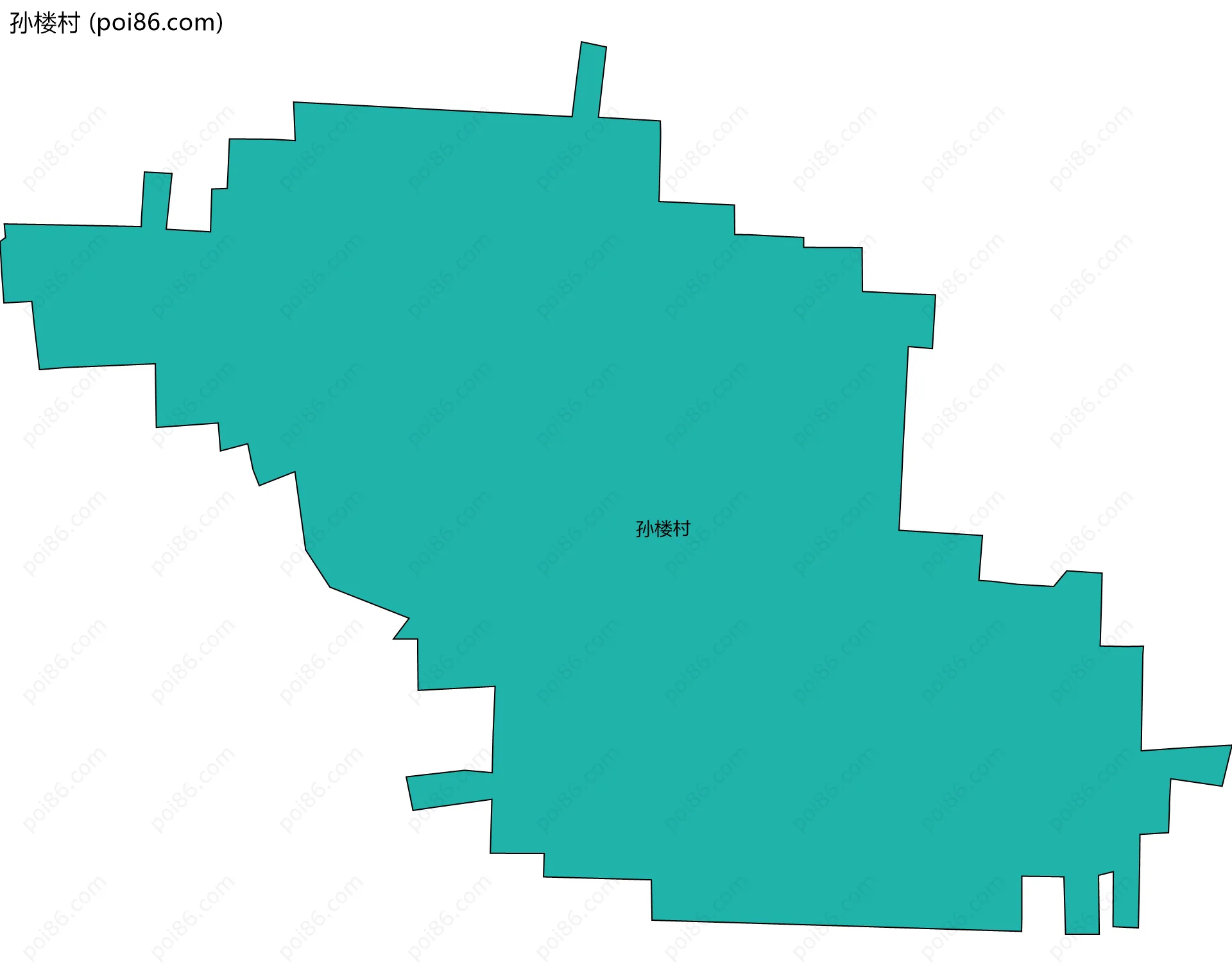 孙楼村边界地图