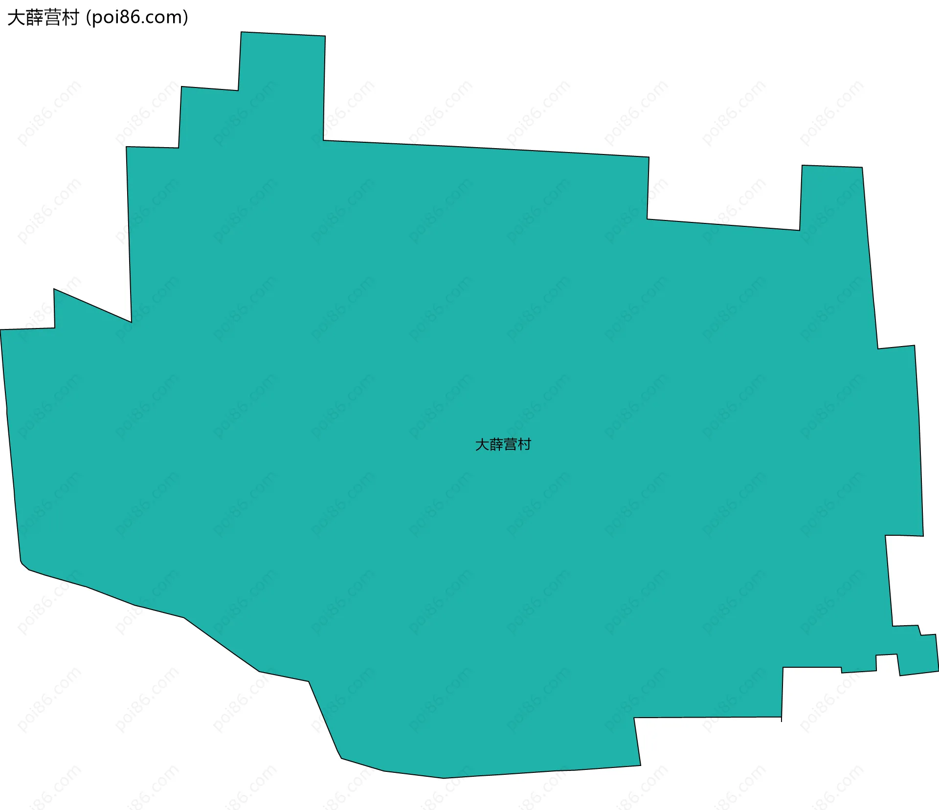 大薛营村边界地图