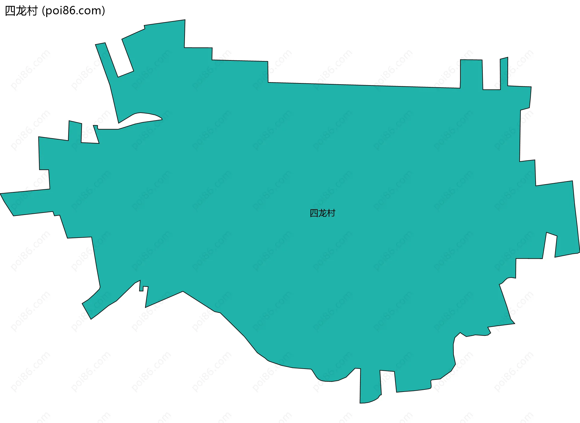四龙村边界地图