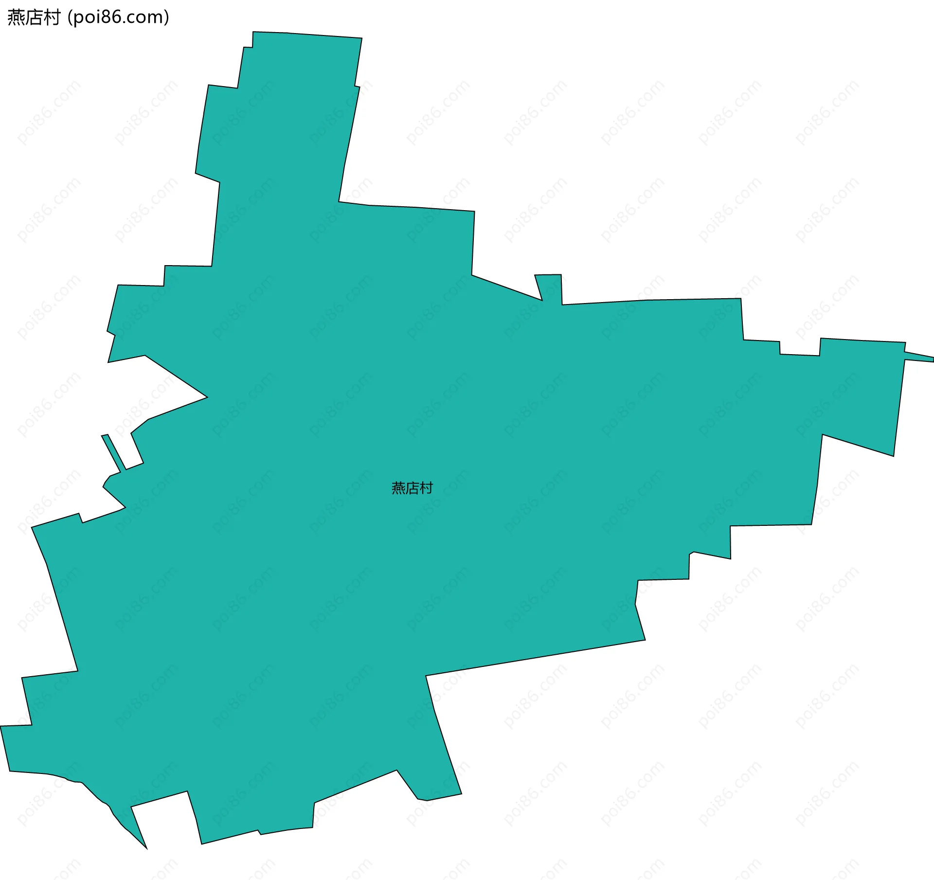 燕店村边界地图