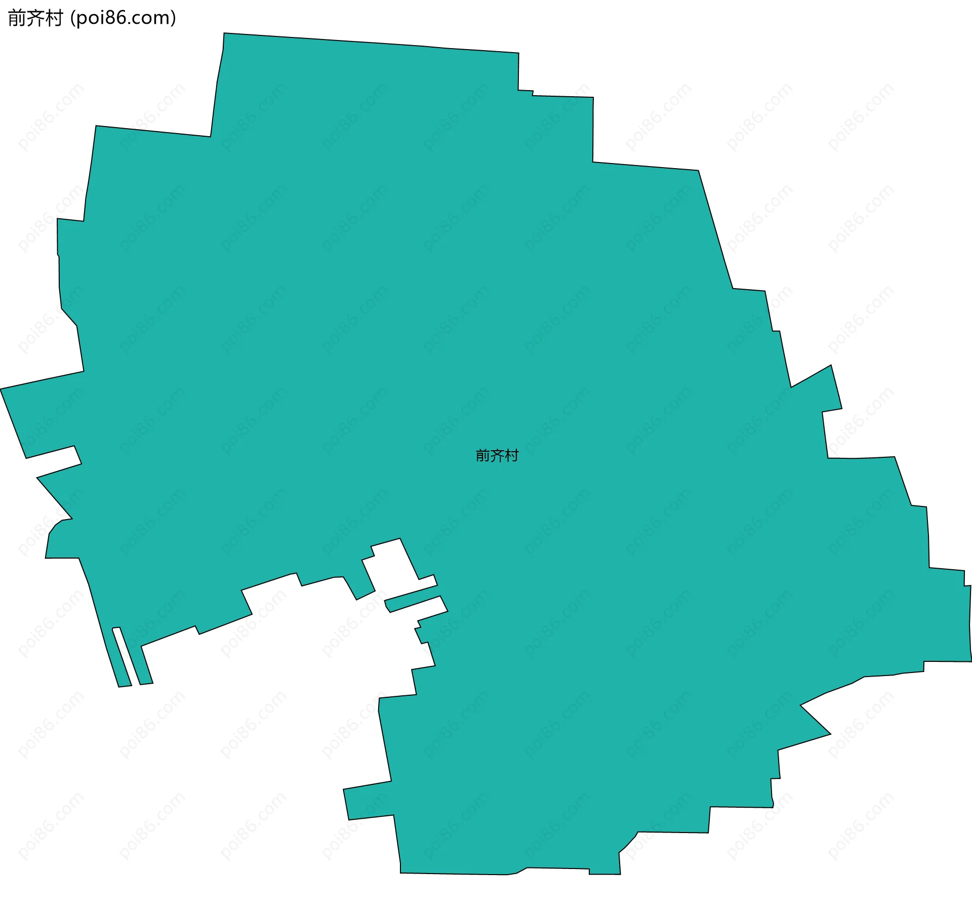 前齐村边界地图