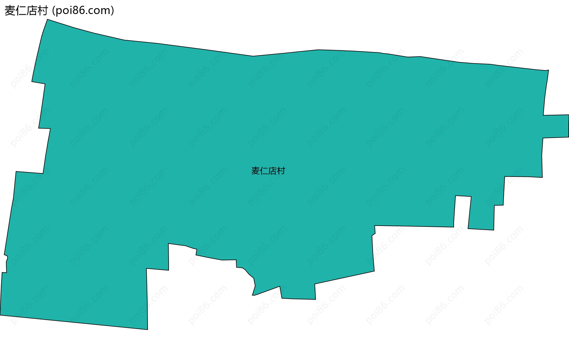 麦仁店村边界地图