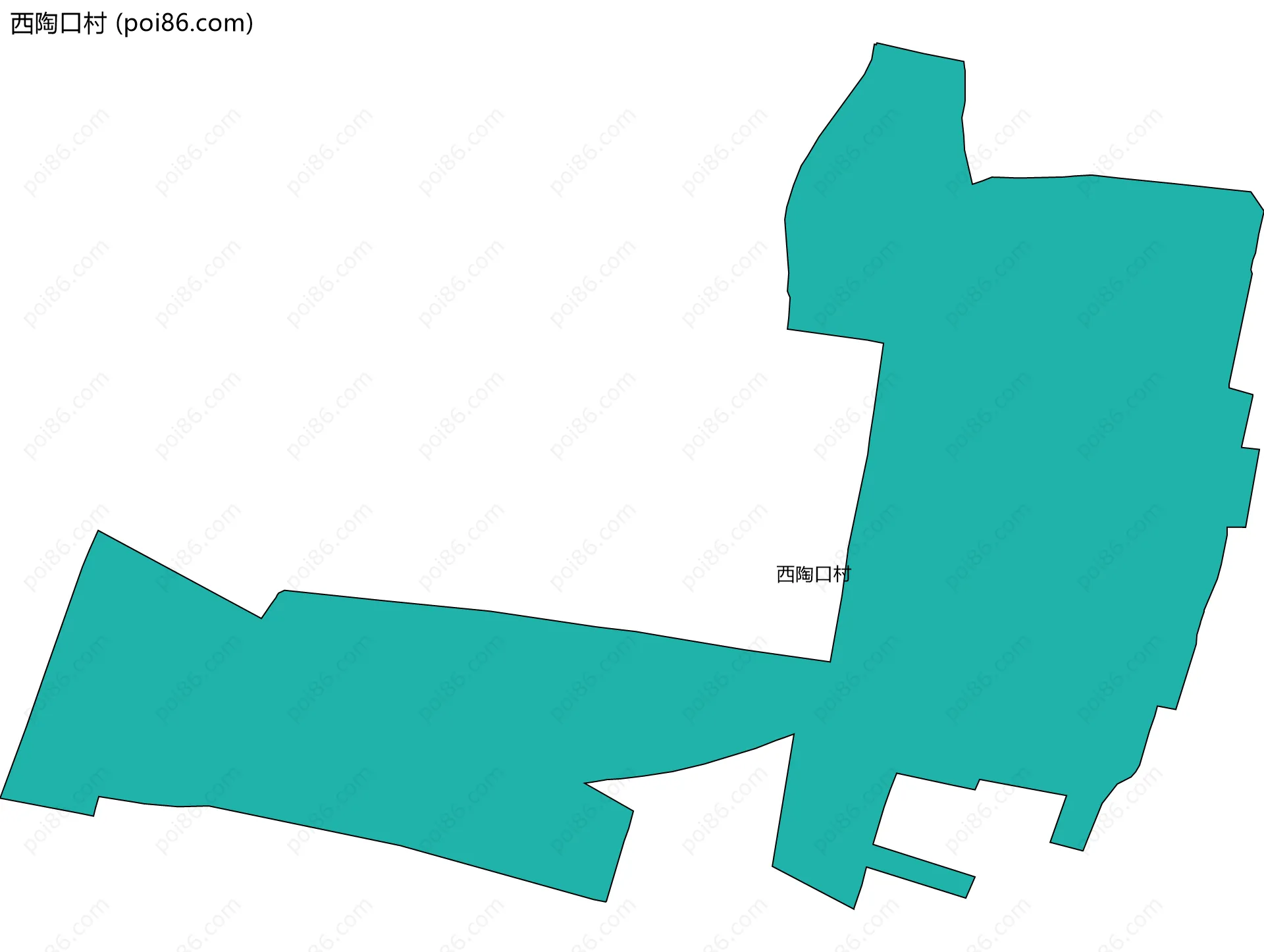西陶口村边界地图