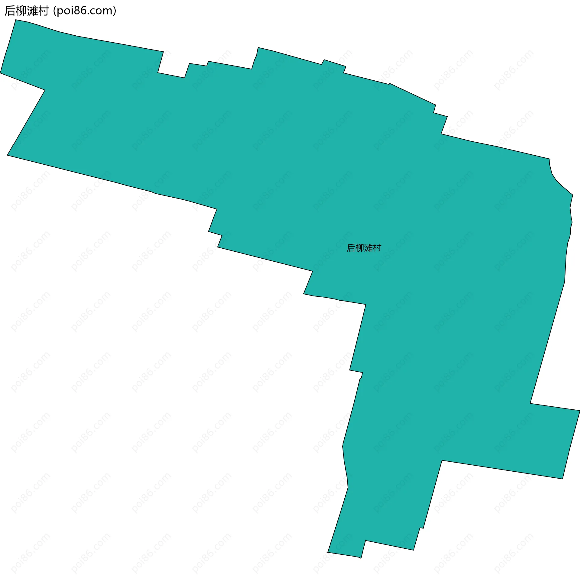后柳滩村边界地图