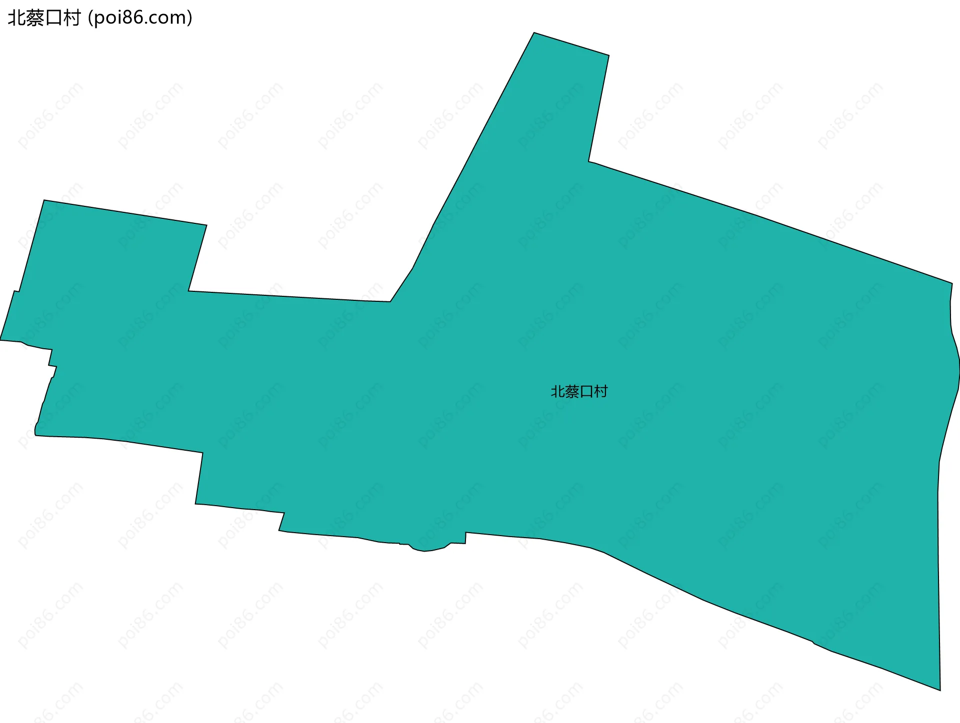 北蔡口村边界地图