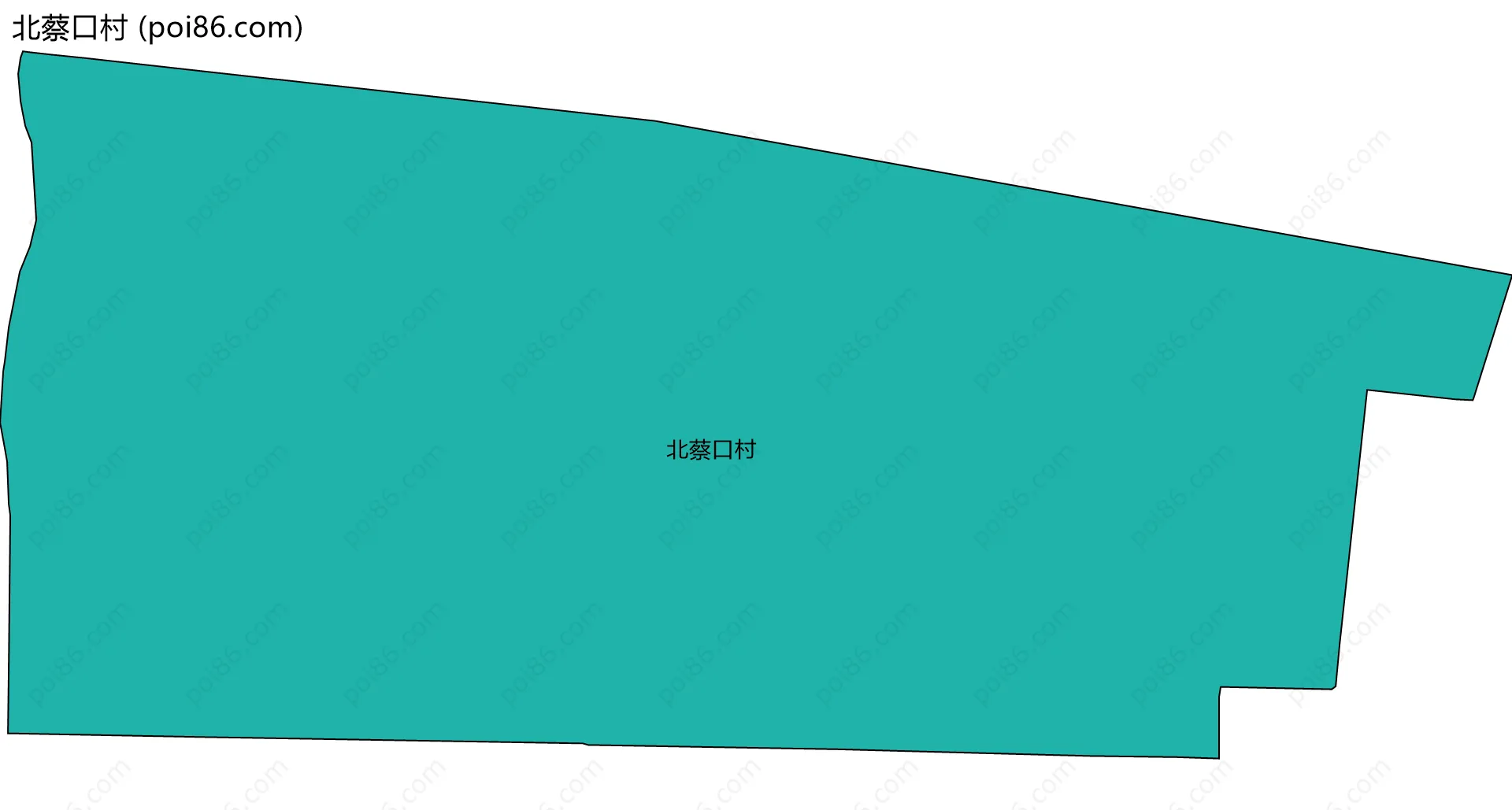 北蔡口村边界地图