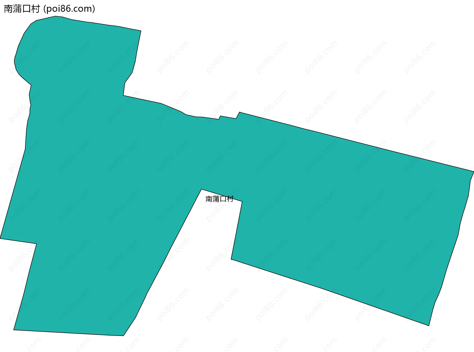 南蒲口村边界地图