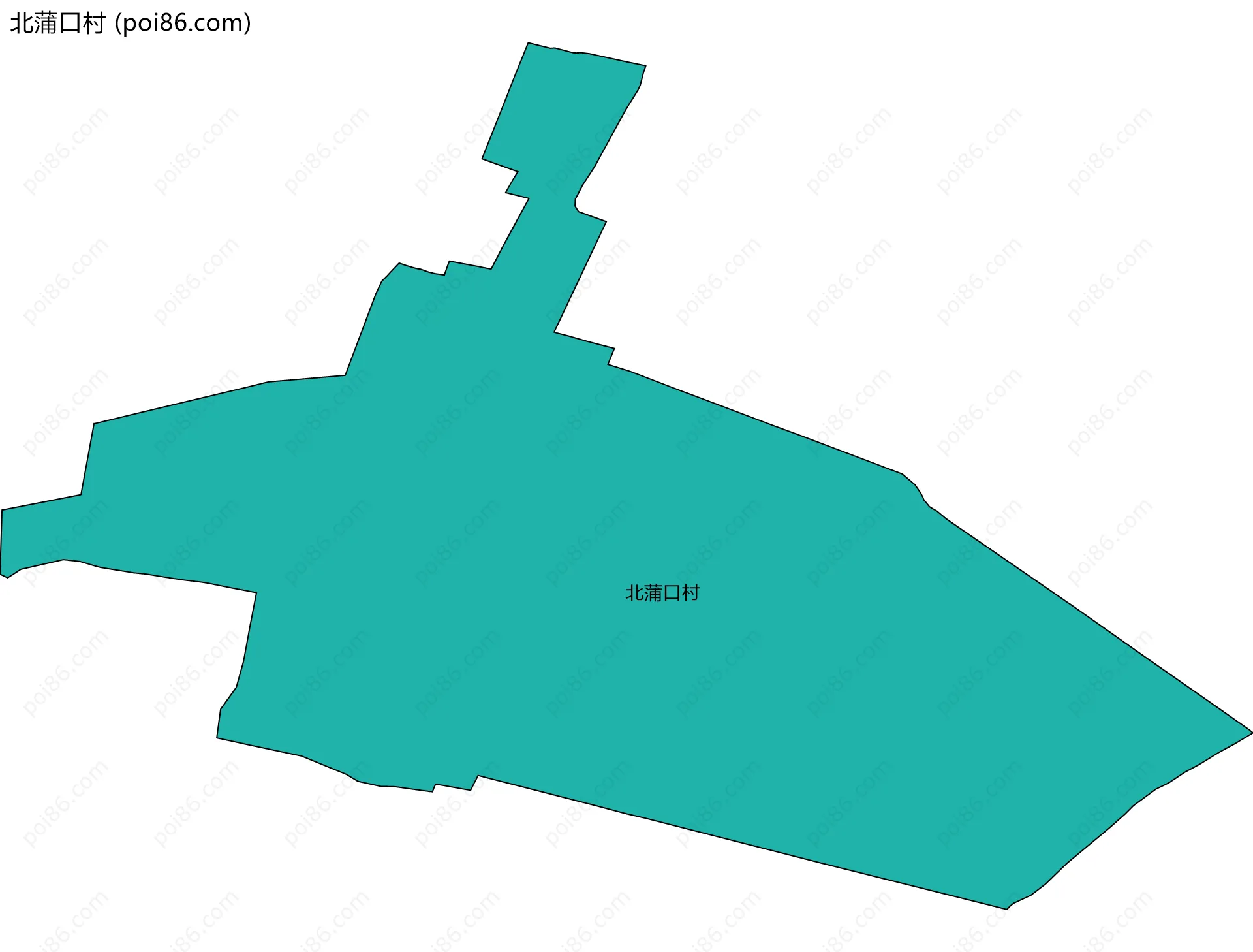 北蒲口村边界地图