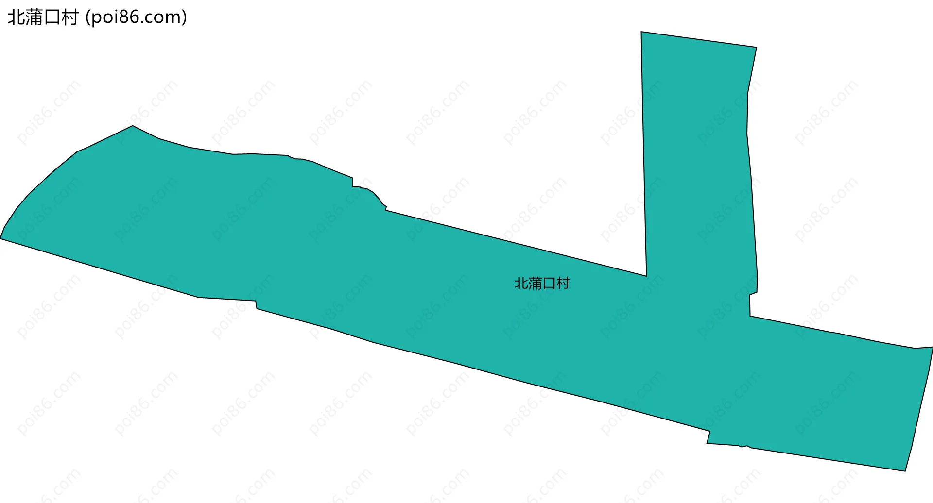 北蒲口村边界地图