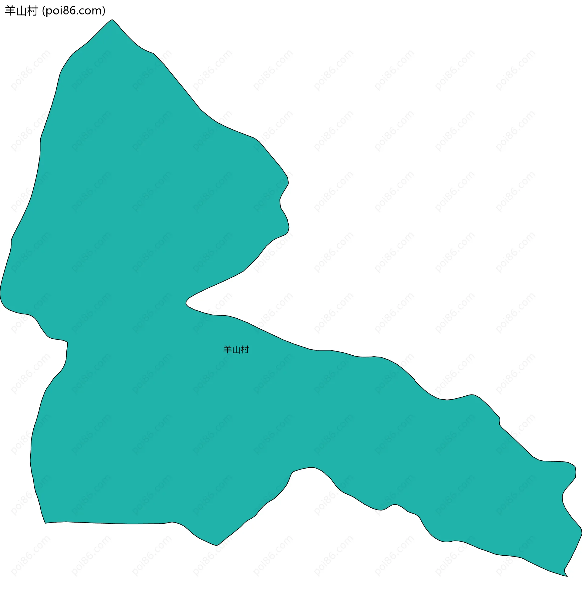 羊山村边界地图