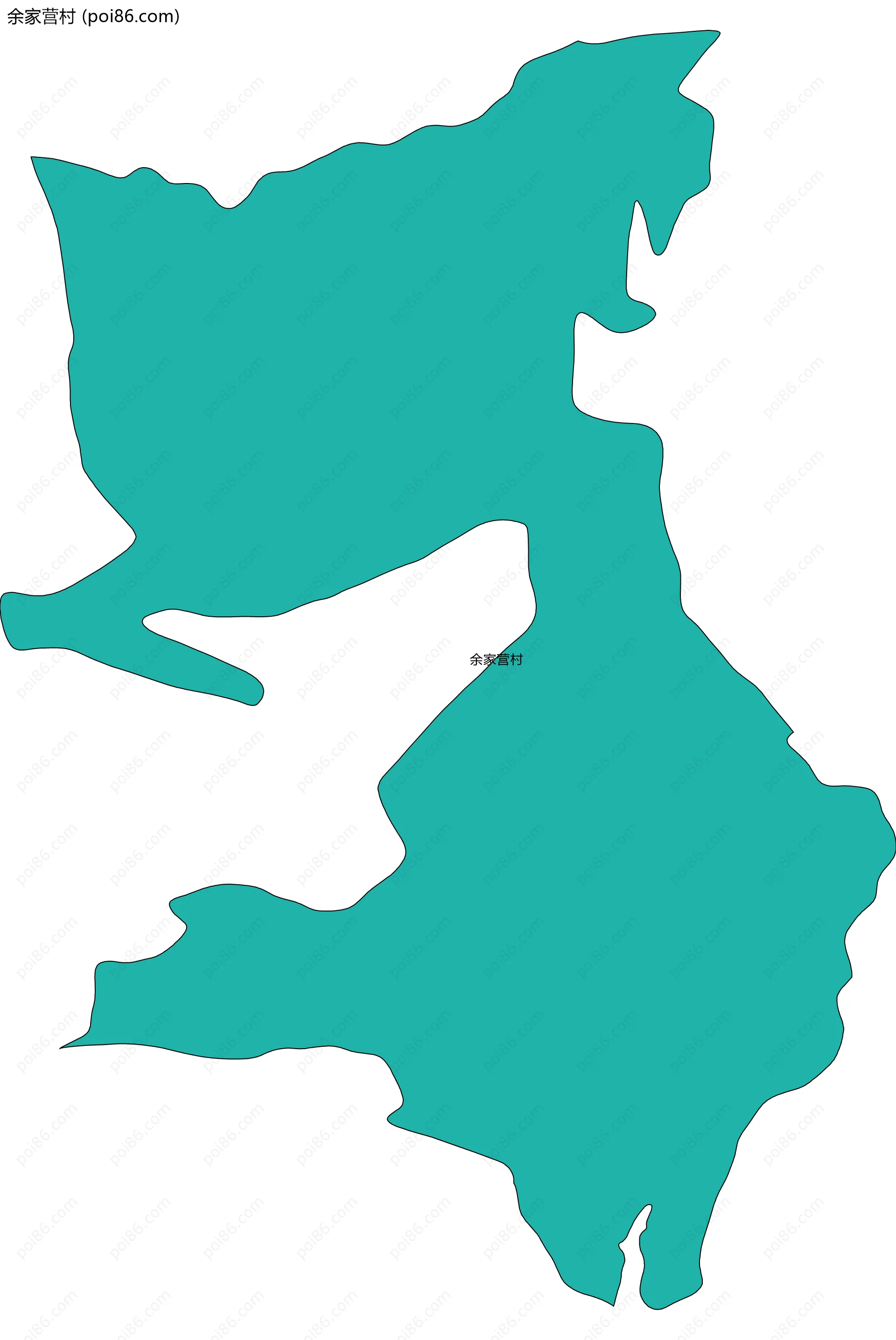 余家营村边界地图