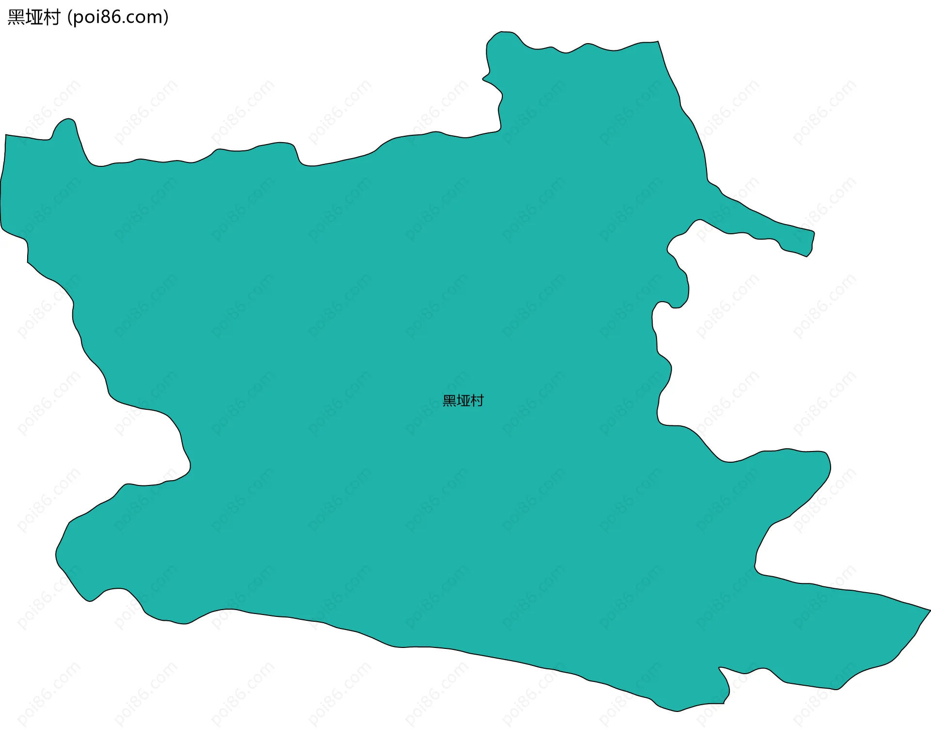 黑垭村边界地图