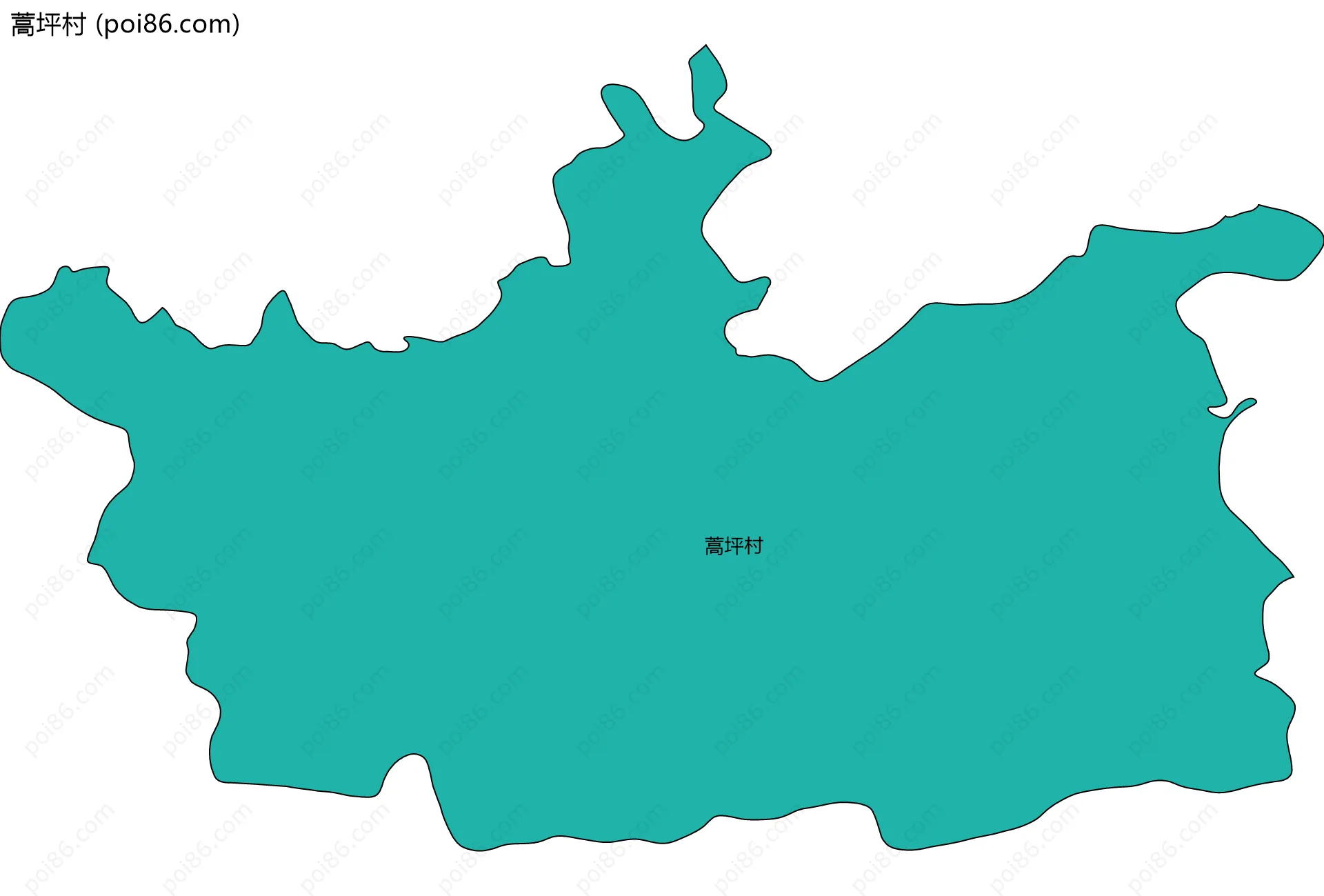 蒿坪村边界地图