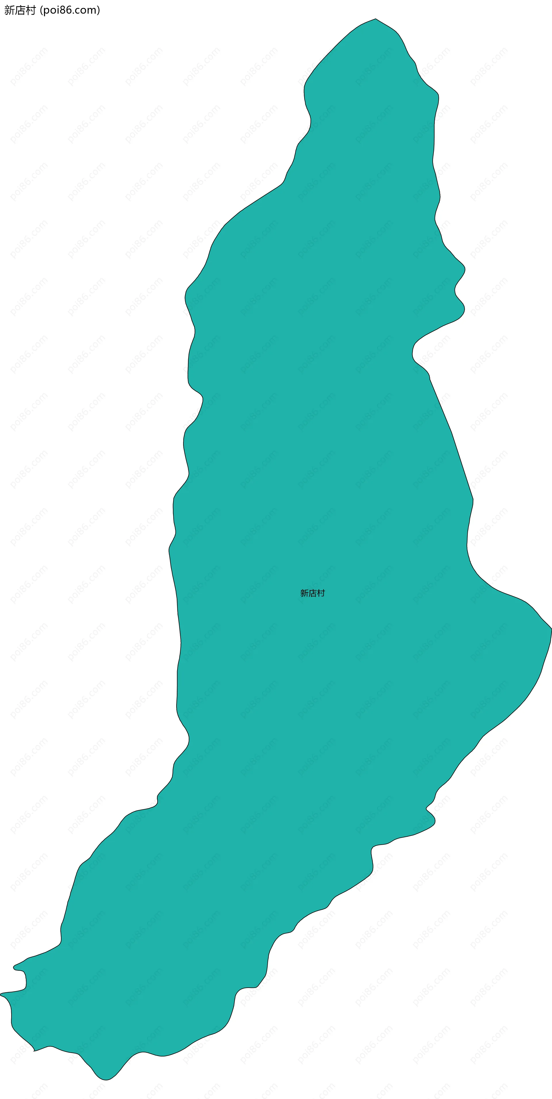 新店村边界地图