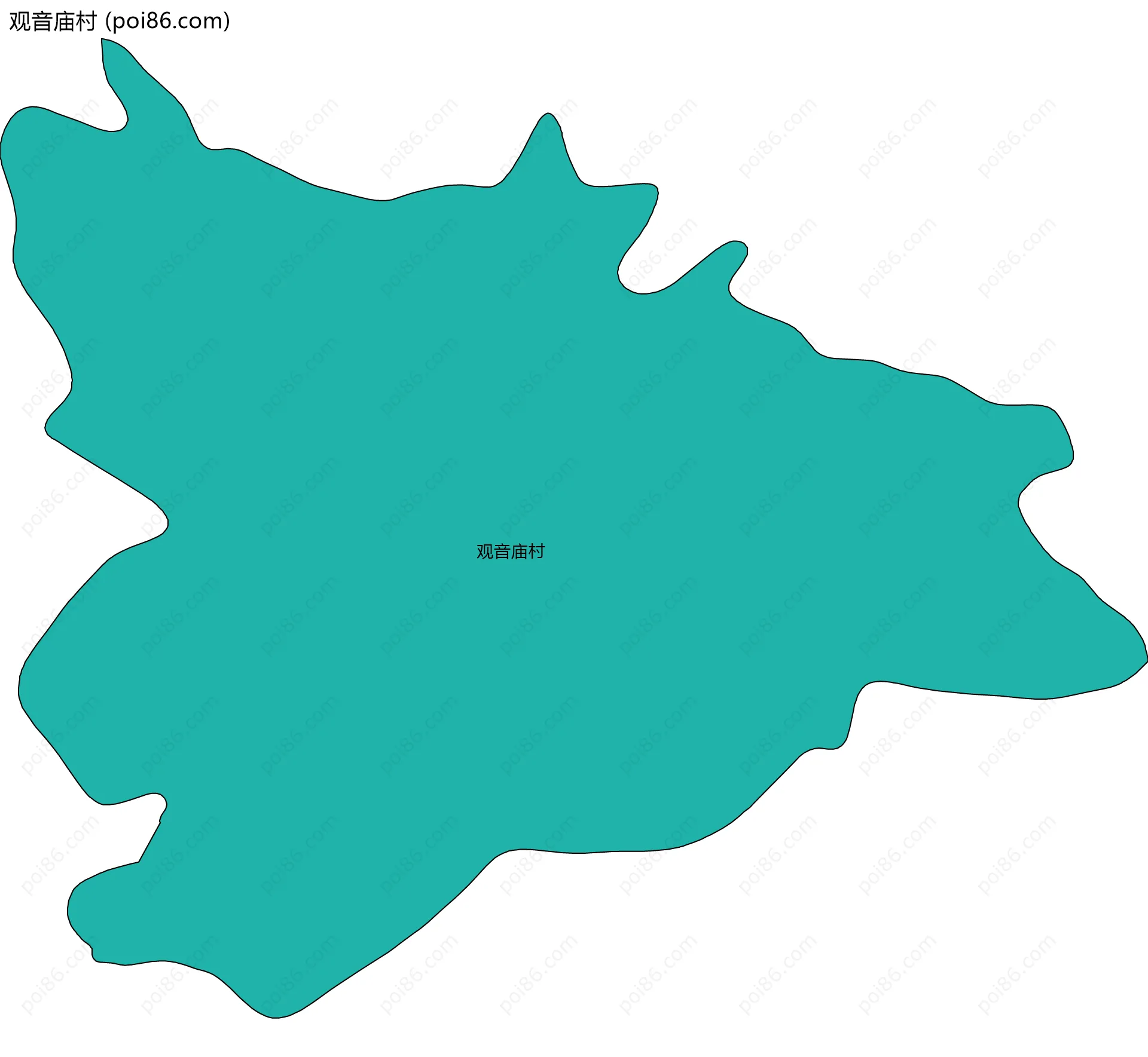 观音庙村边界地图