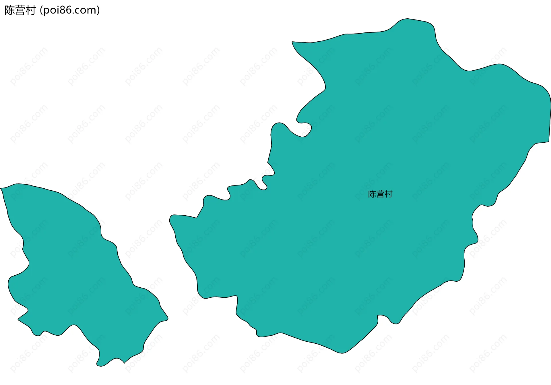 陈营村边界地图