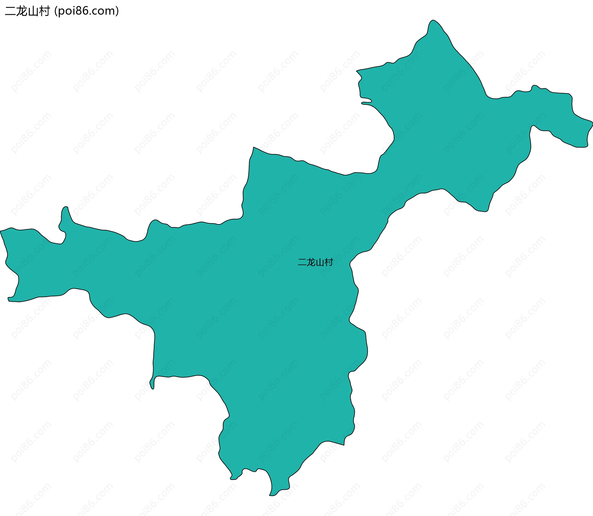 二龙山村边界地图