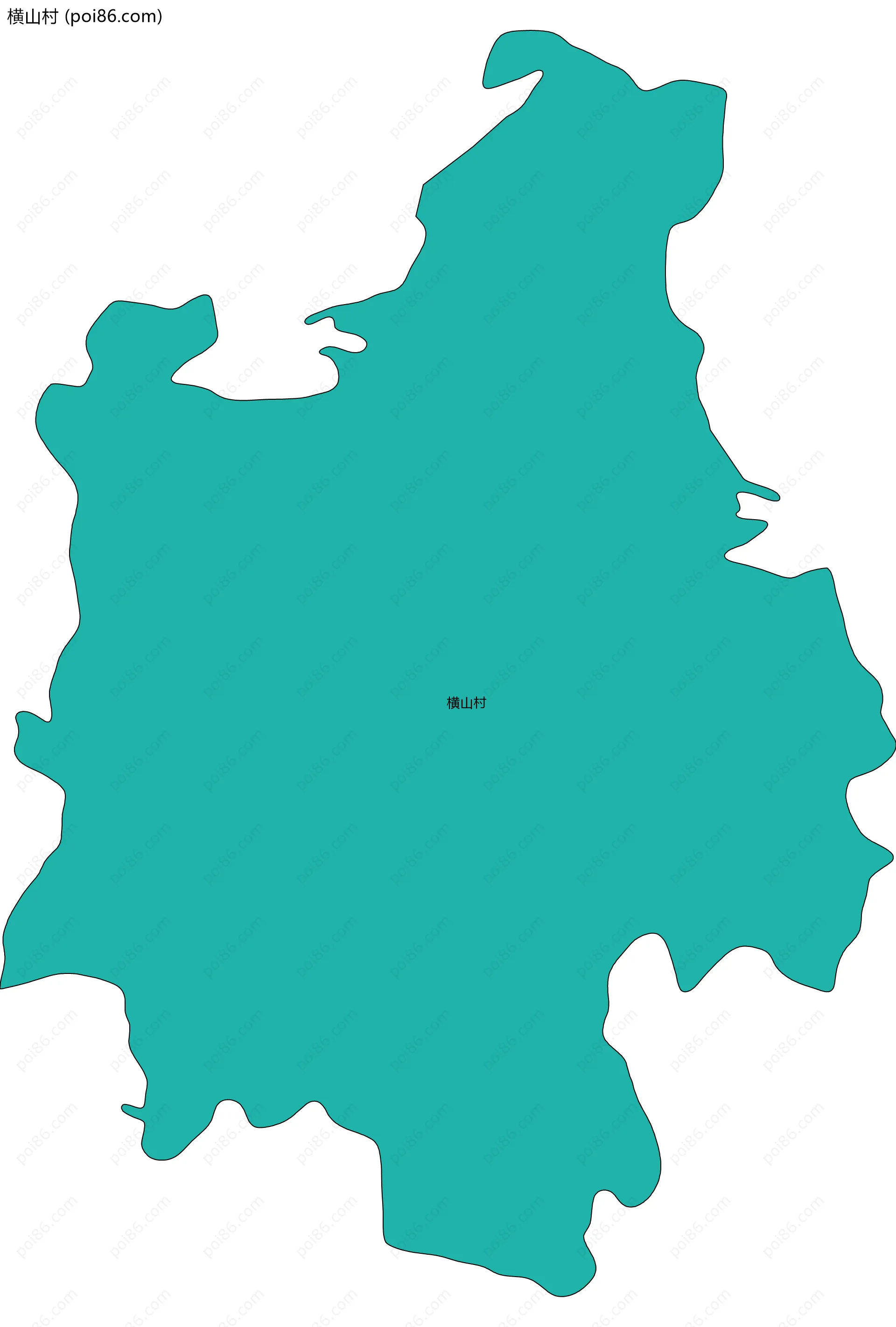 横山村边界地图