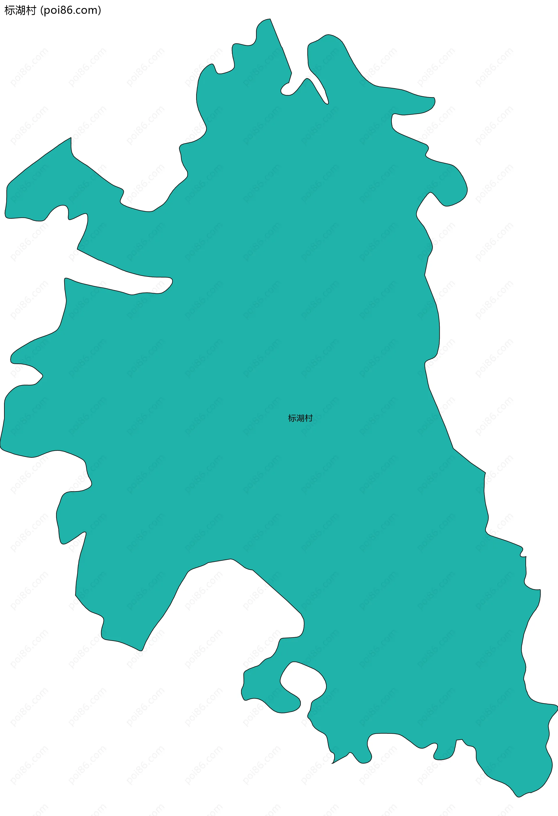 标湖村边界地图