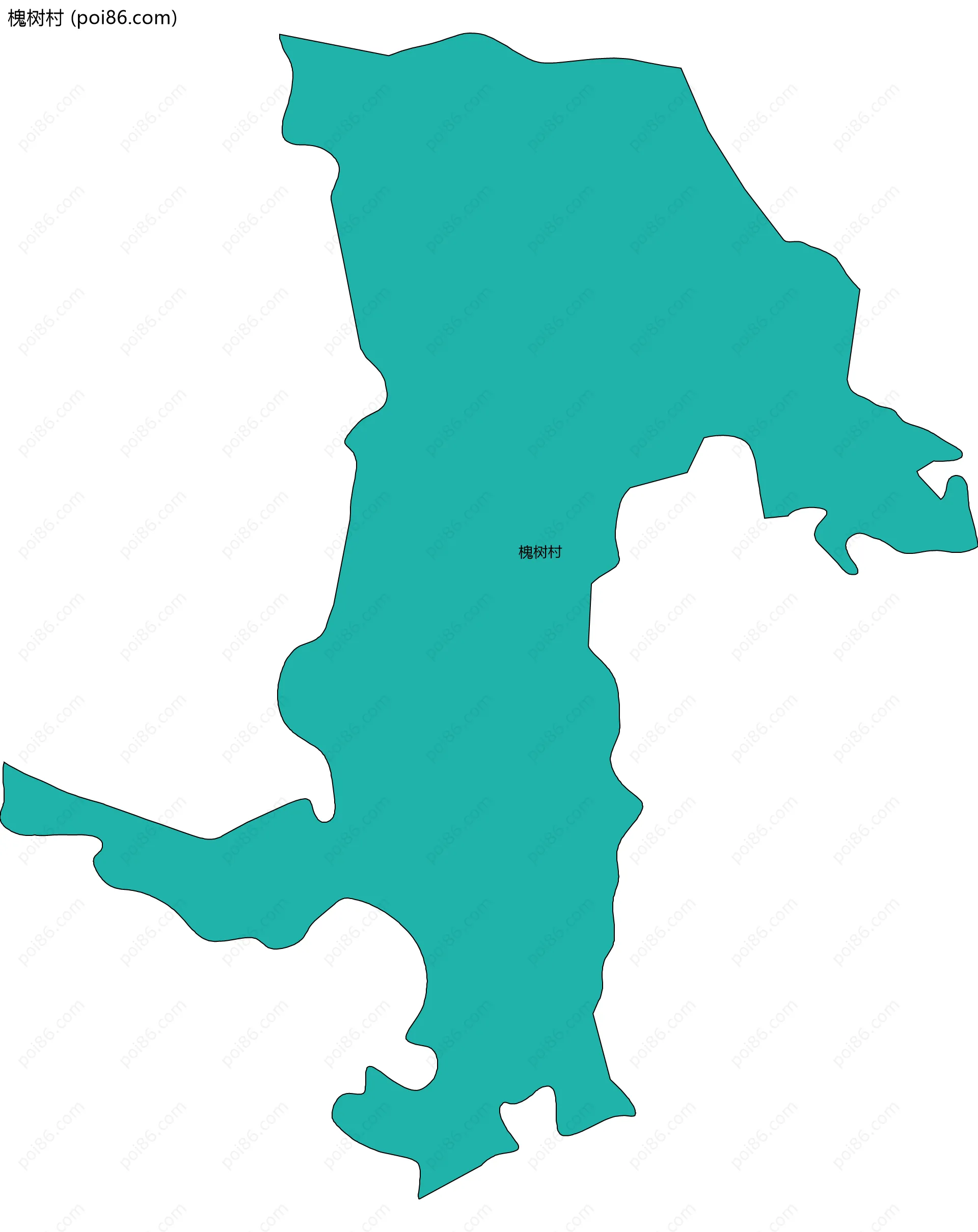 槐树村边界地图