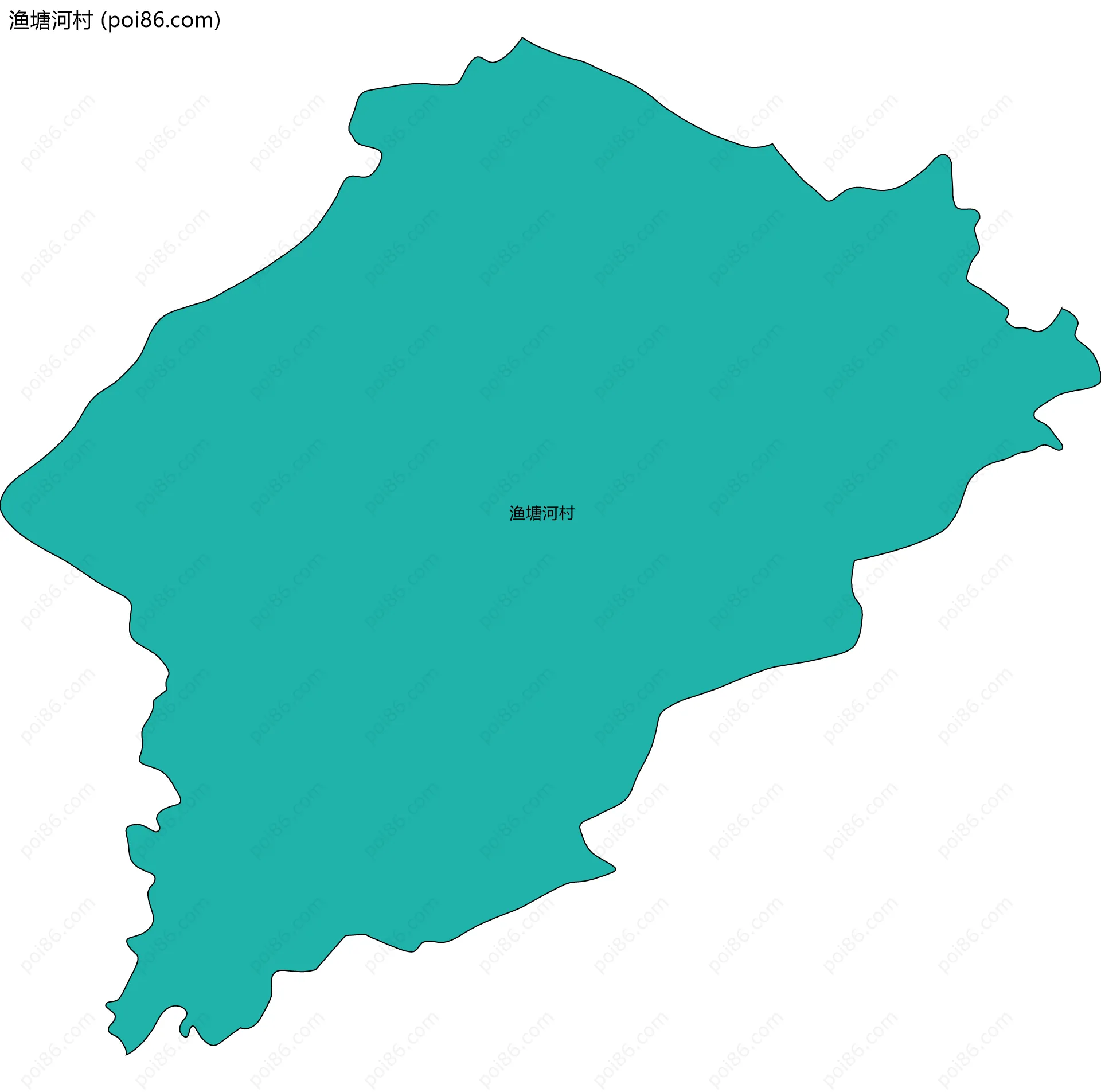 渔塘河村边界地图