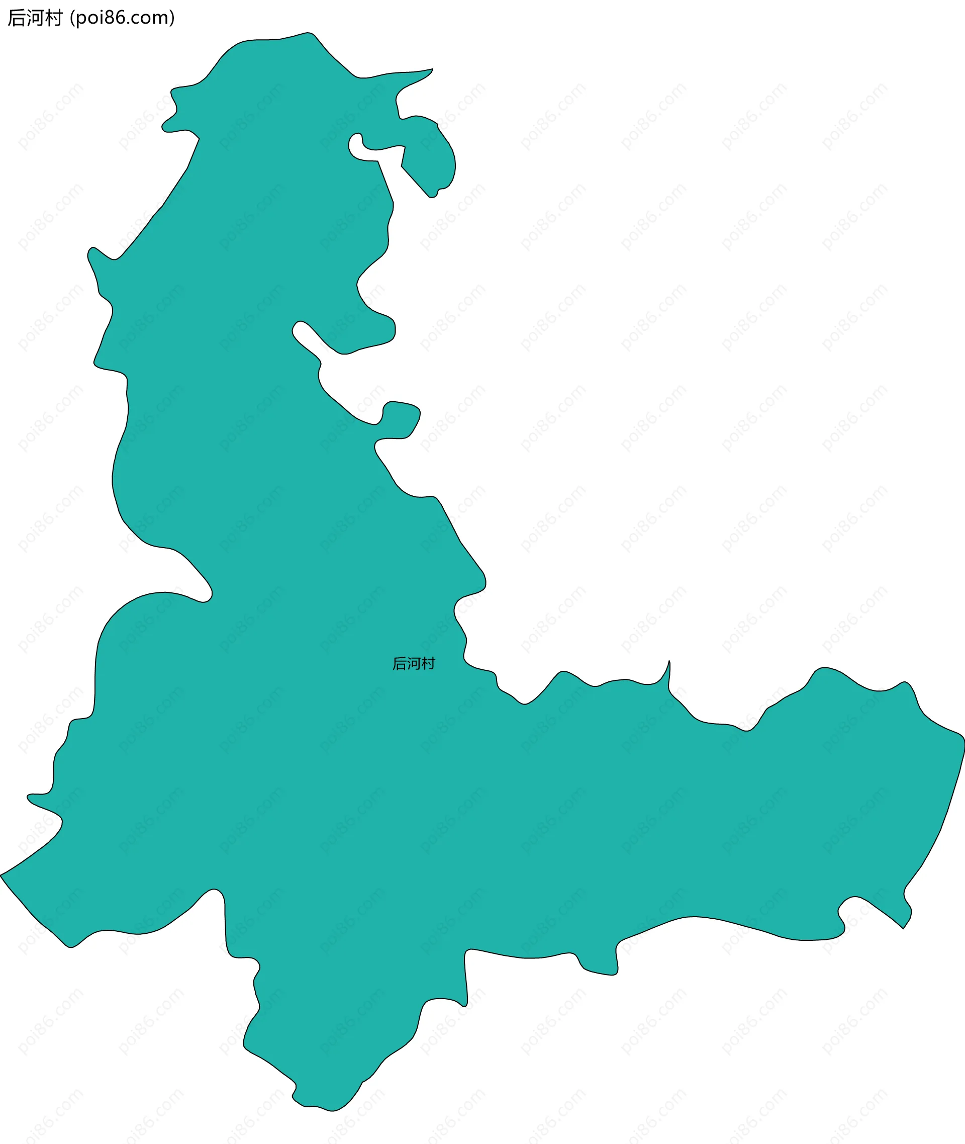 后河村边界地图