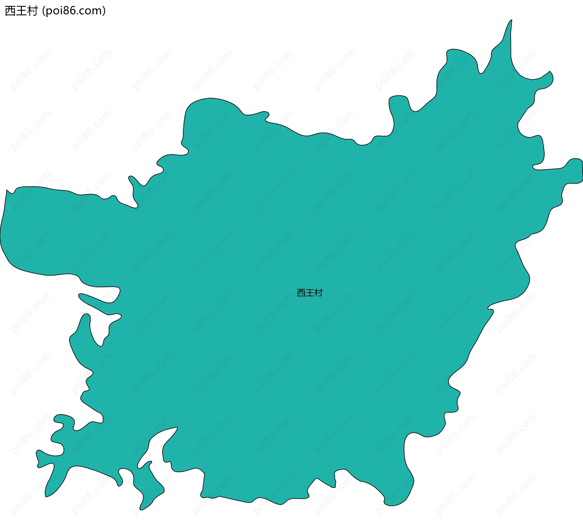 西王村边界地图