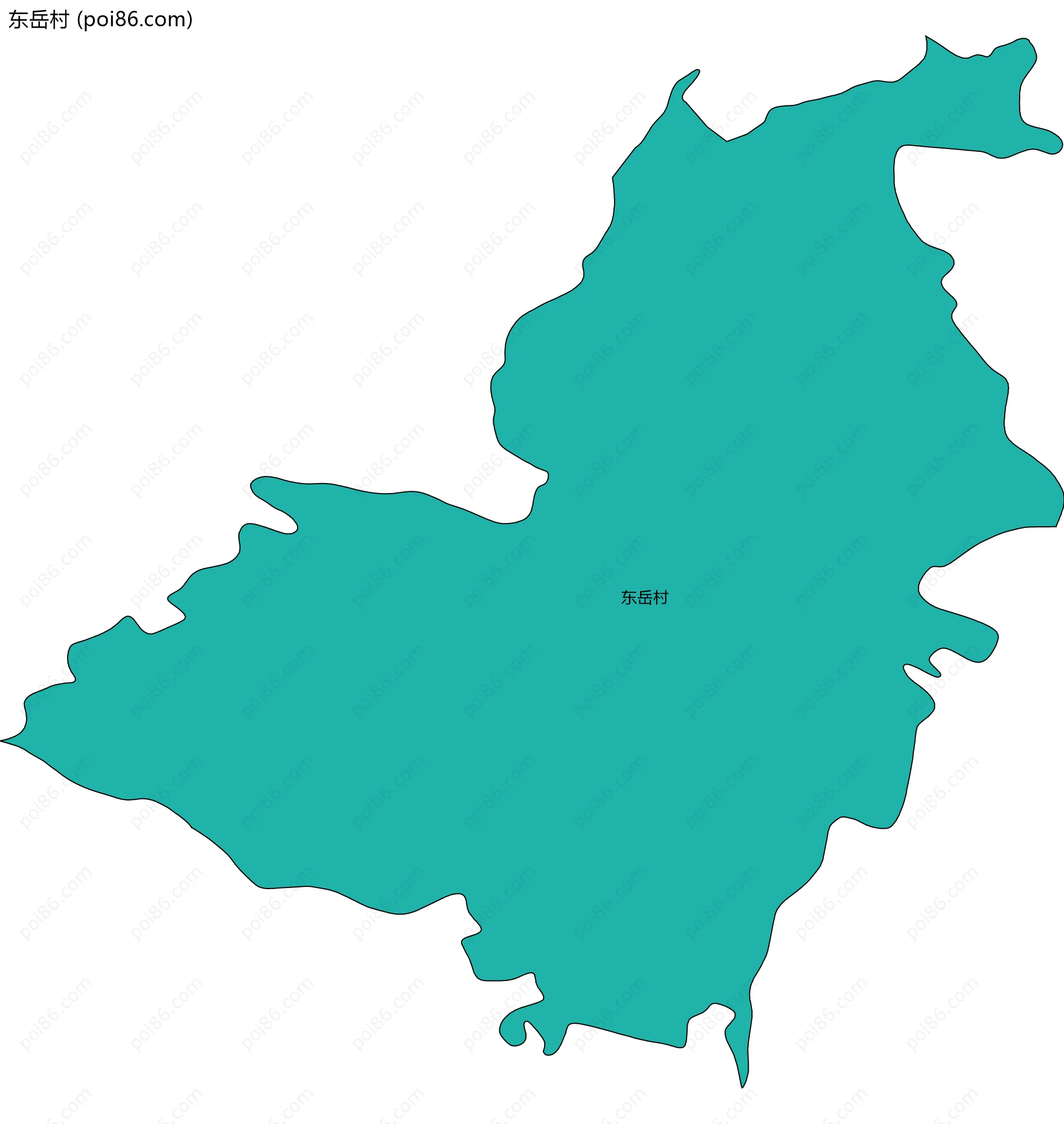 东岳村边界地图