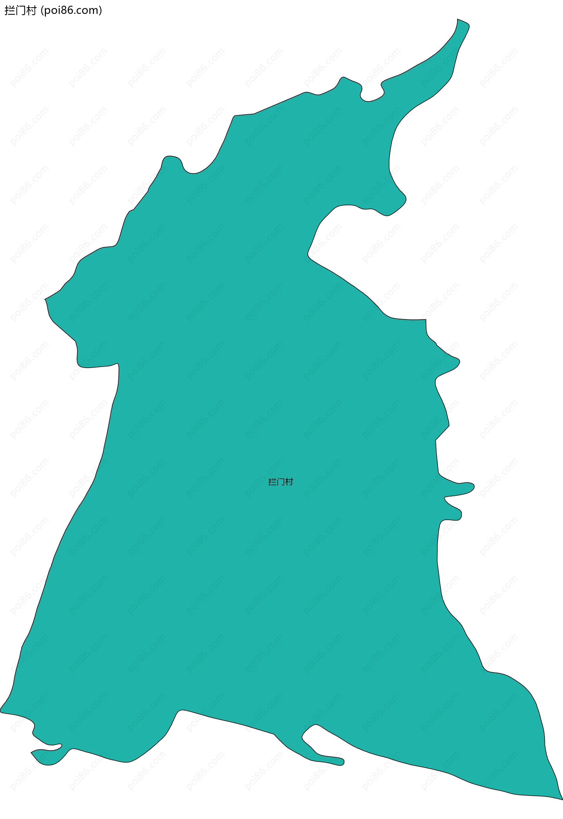拦门村边界地图