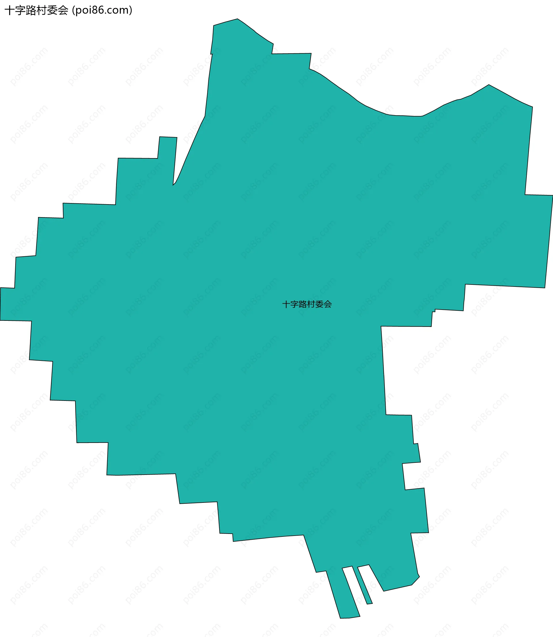 十字路村委会边界地图