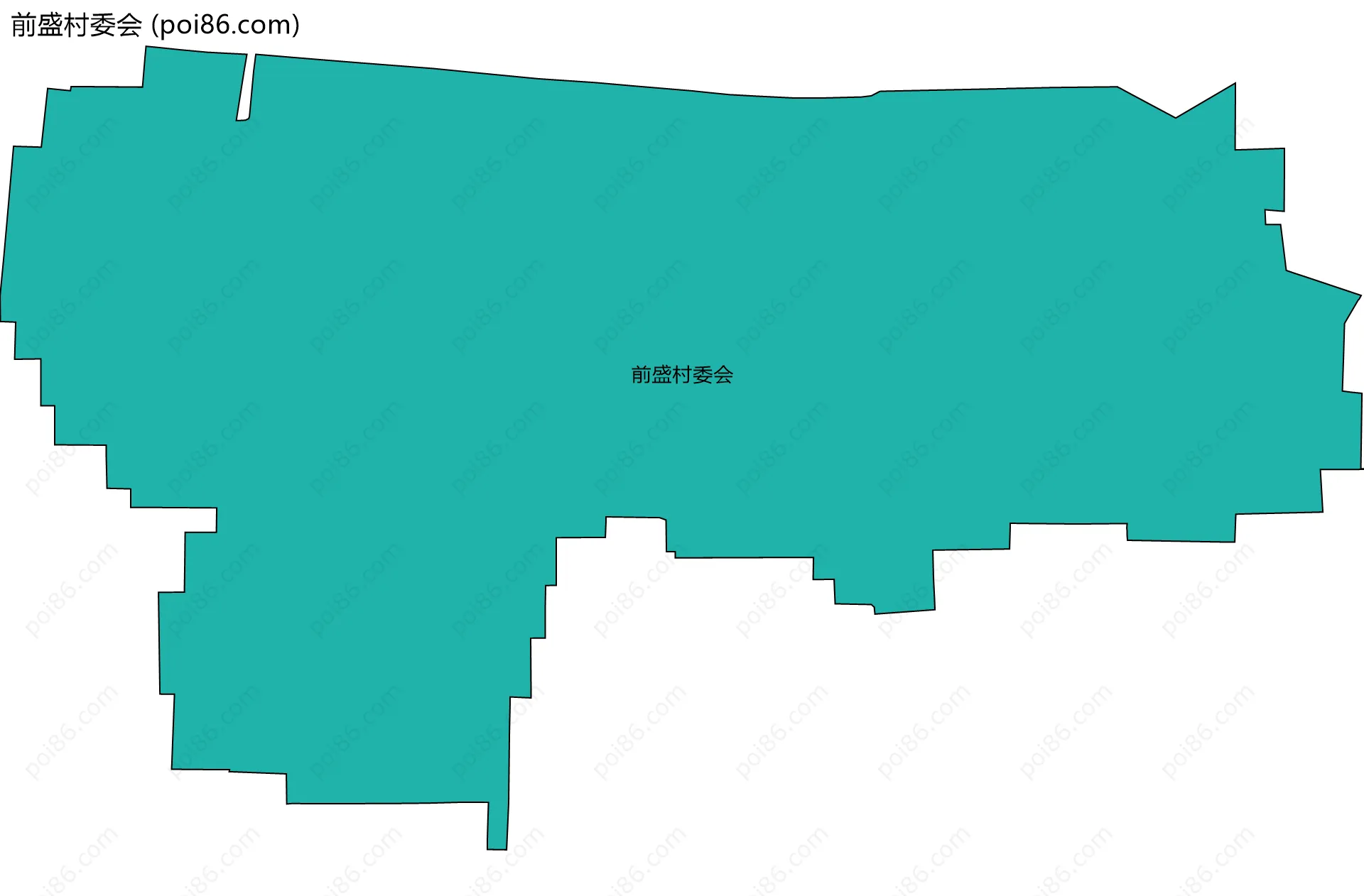 前盛村委会边界地图