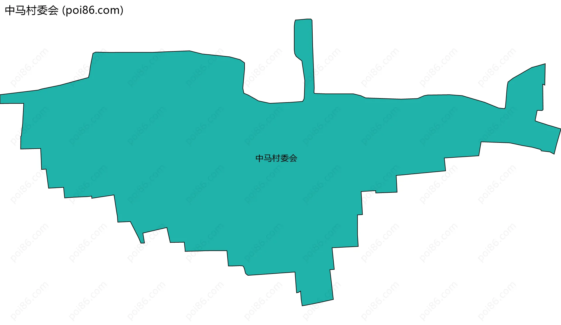 中马村委会边界地图