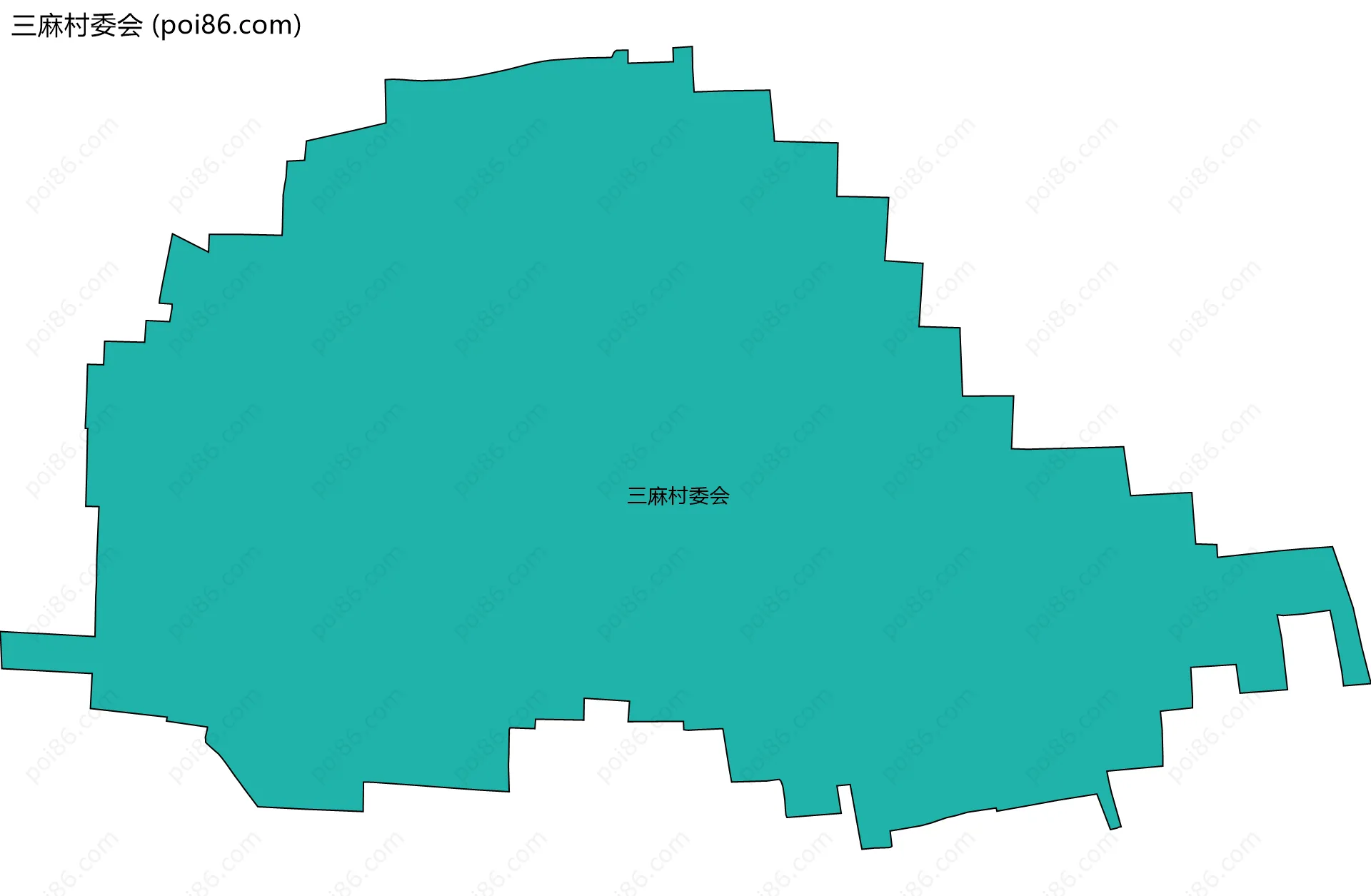 三麻村委会边界地图