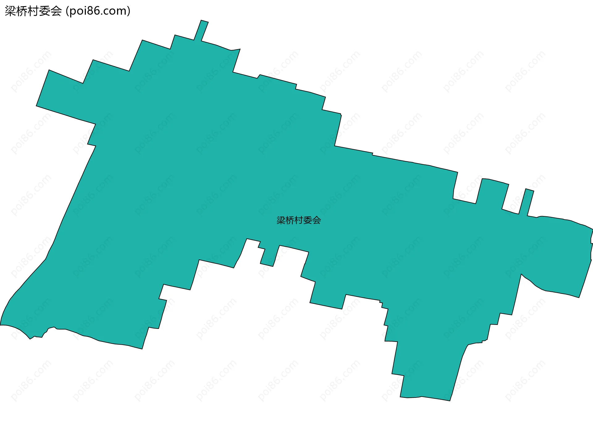 梁桥村委会边界地图