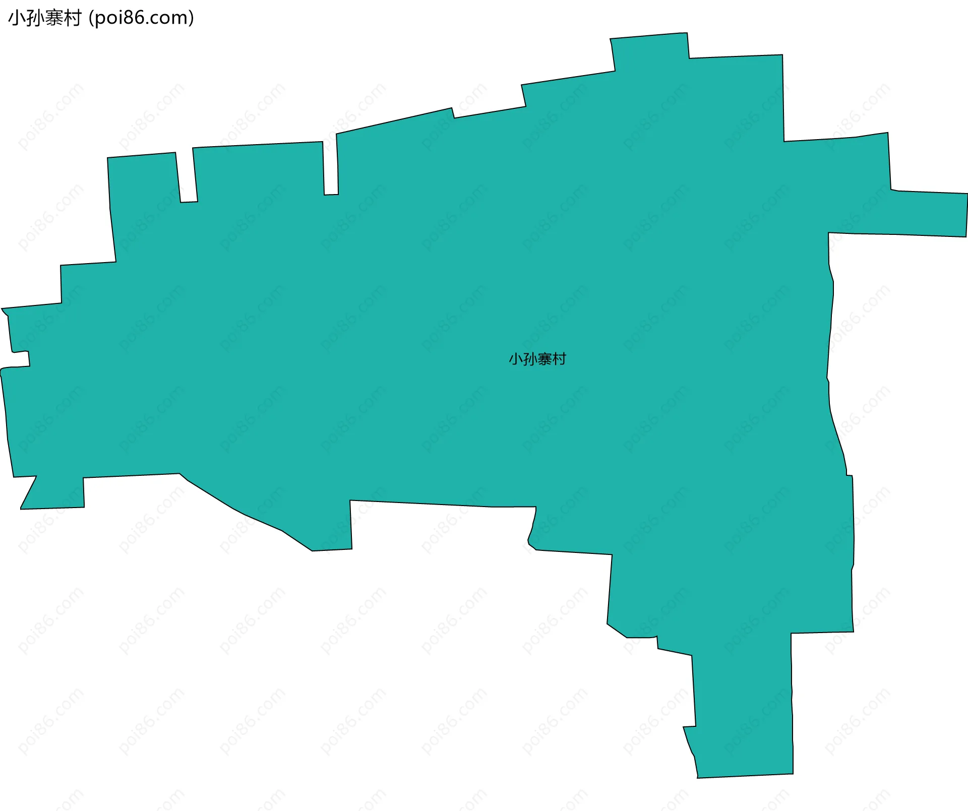 小孙寨村边界地图