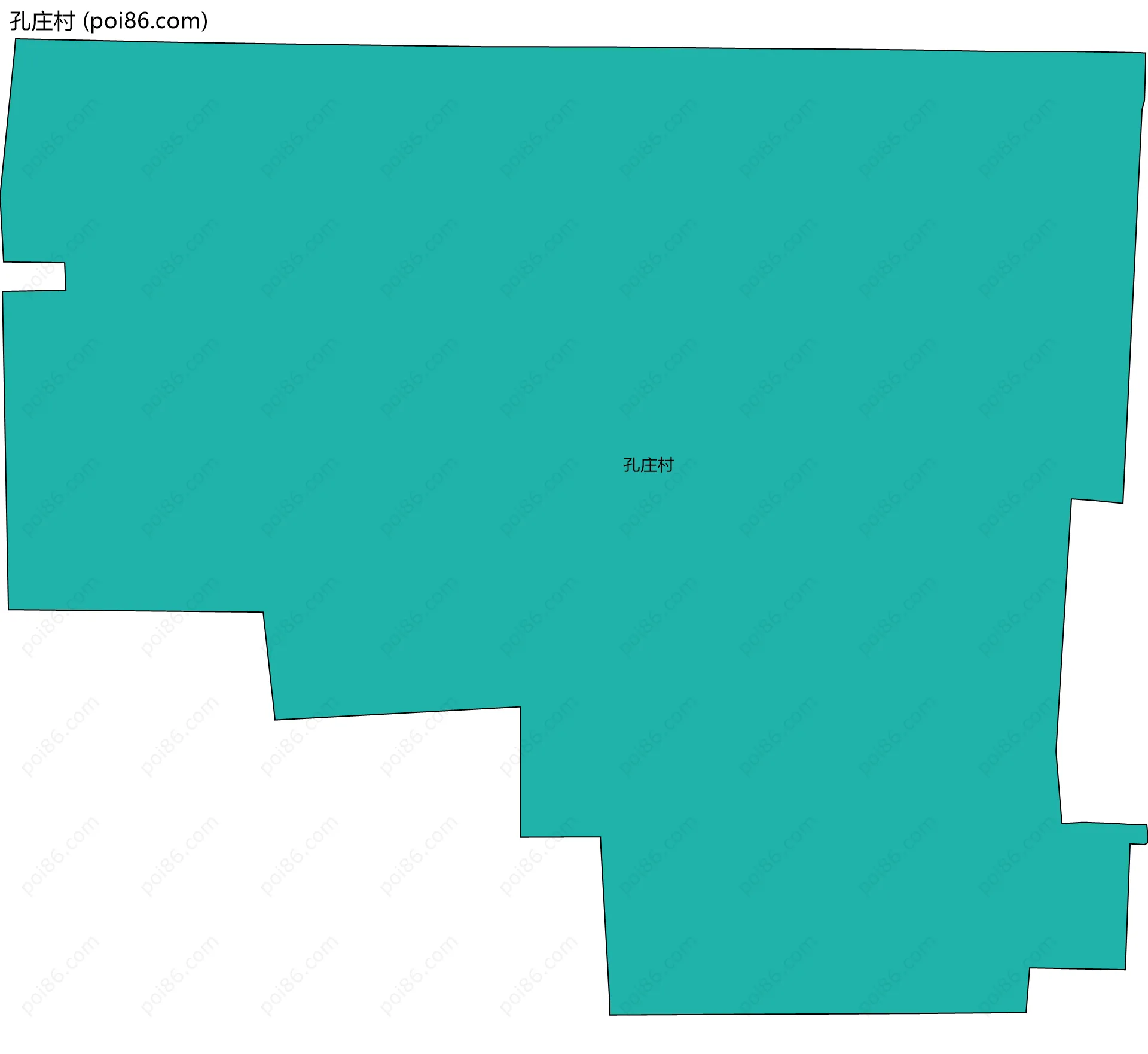 孔庄村边界地图