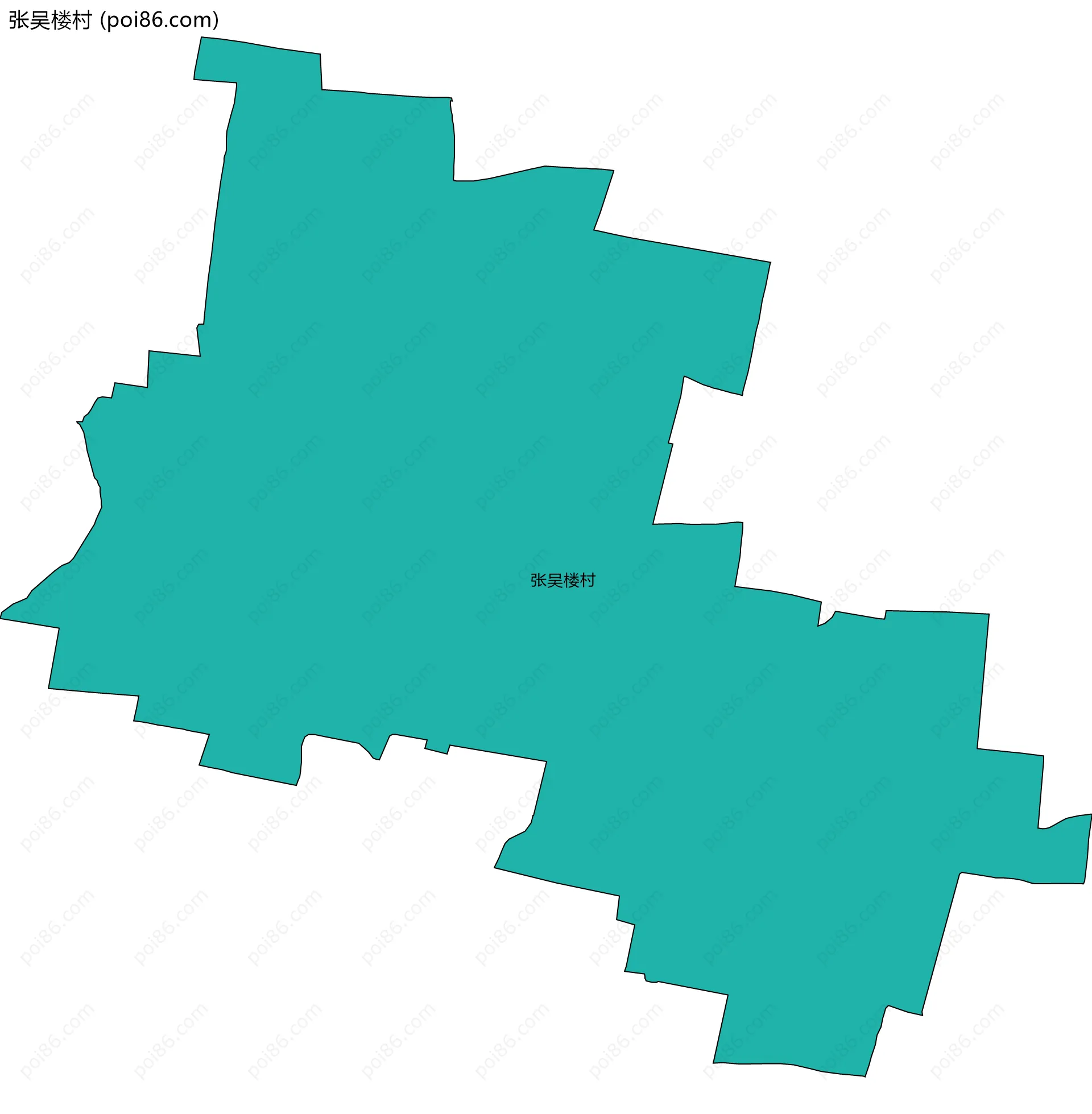 张吴楼村边界地图