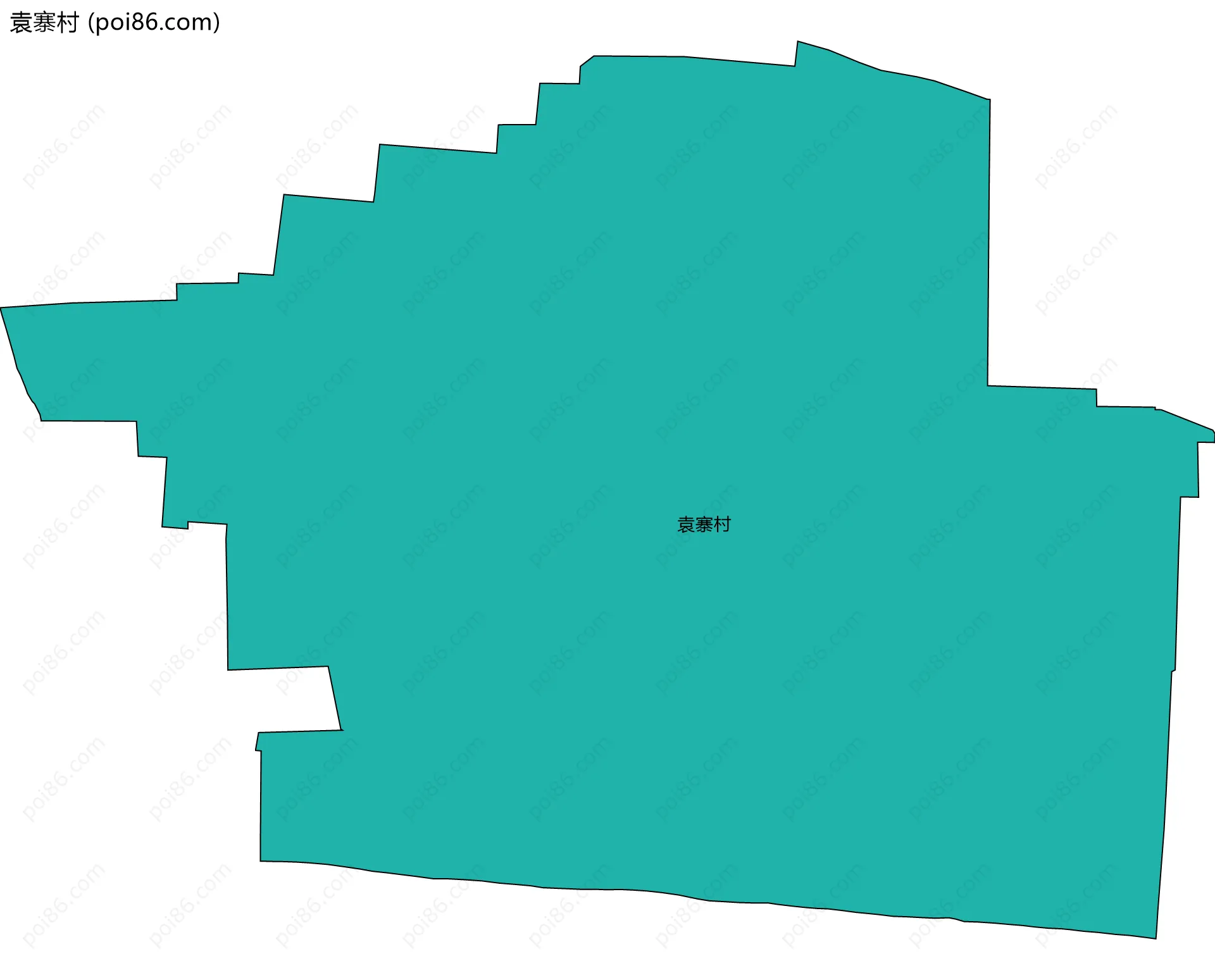 袁寨村边界地图